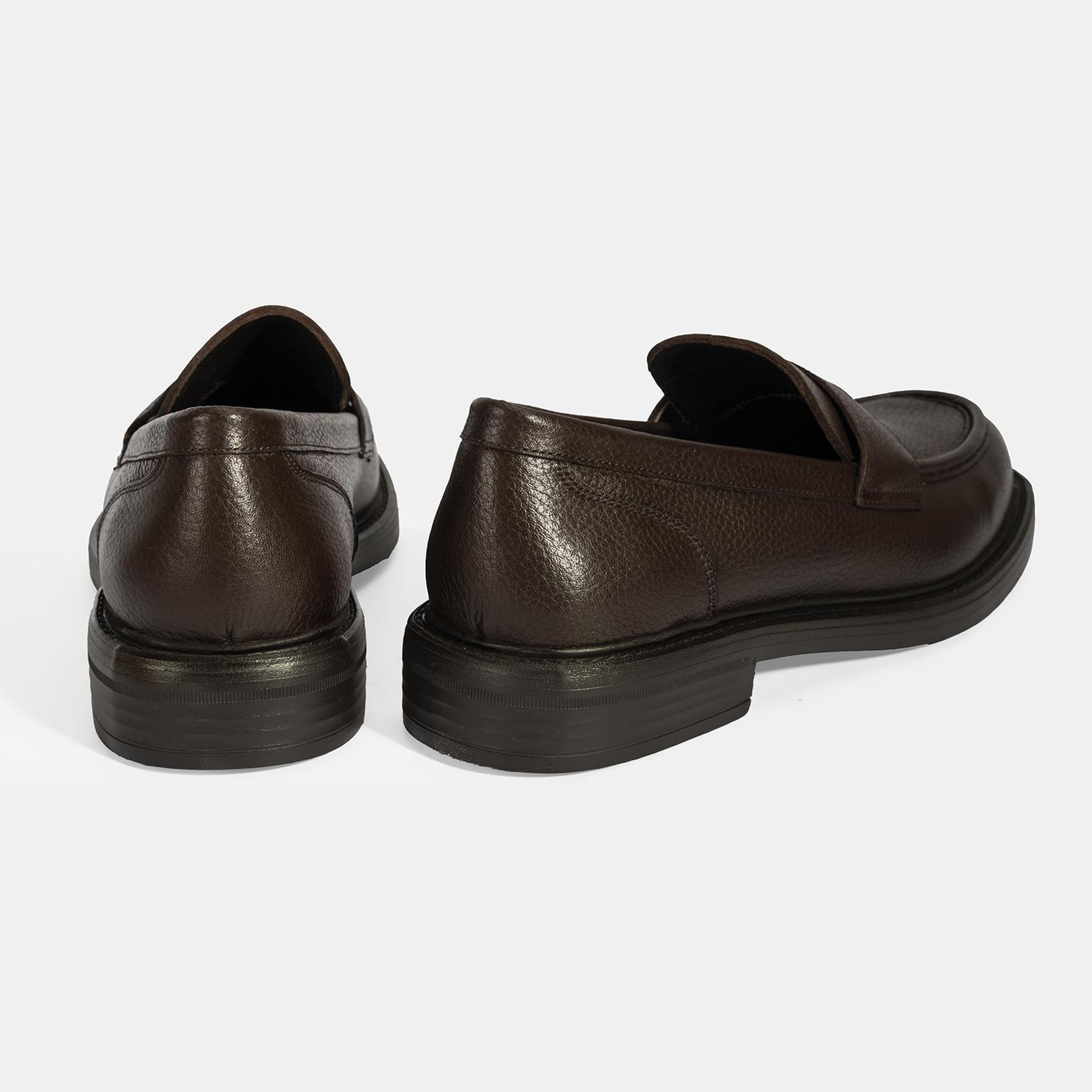 Erkek Kahve Deri Loafer