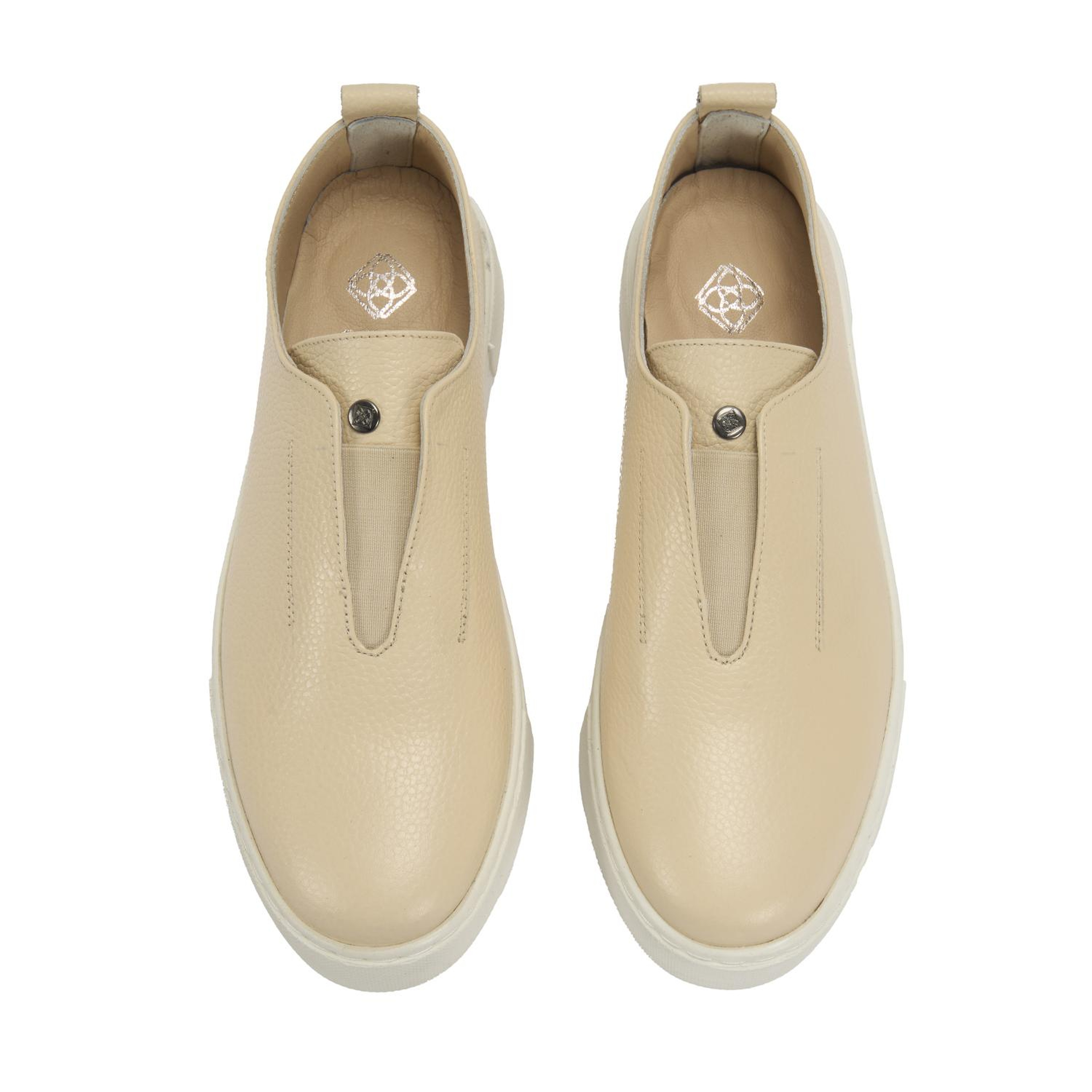 Kadın Bej Deri Günlük Ayakkabı