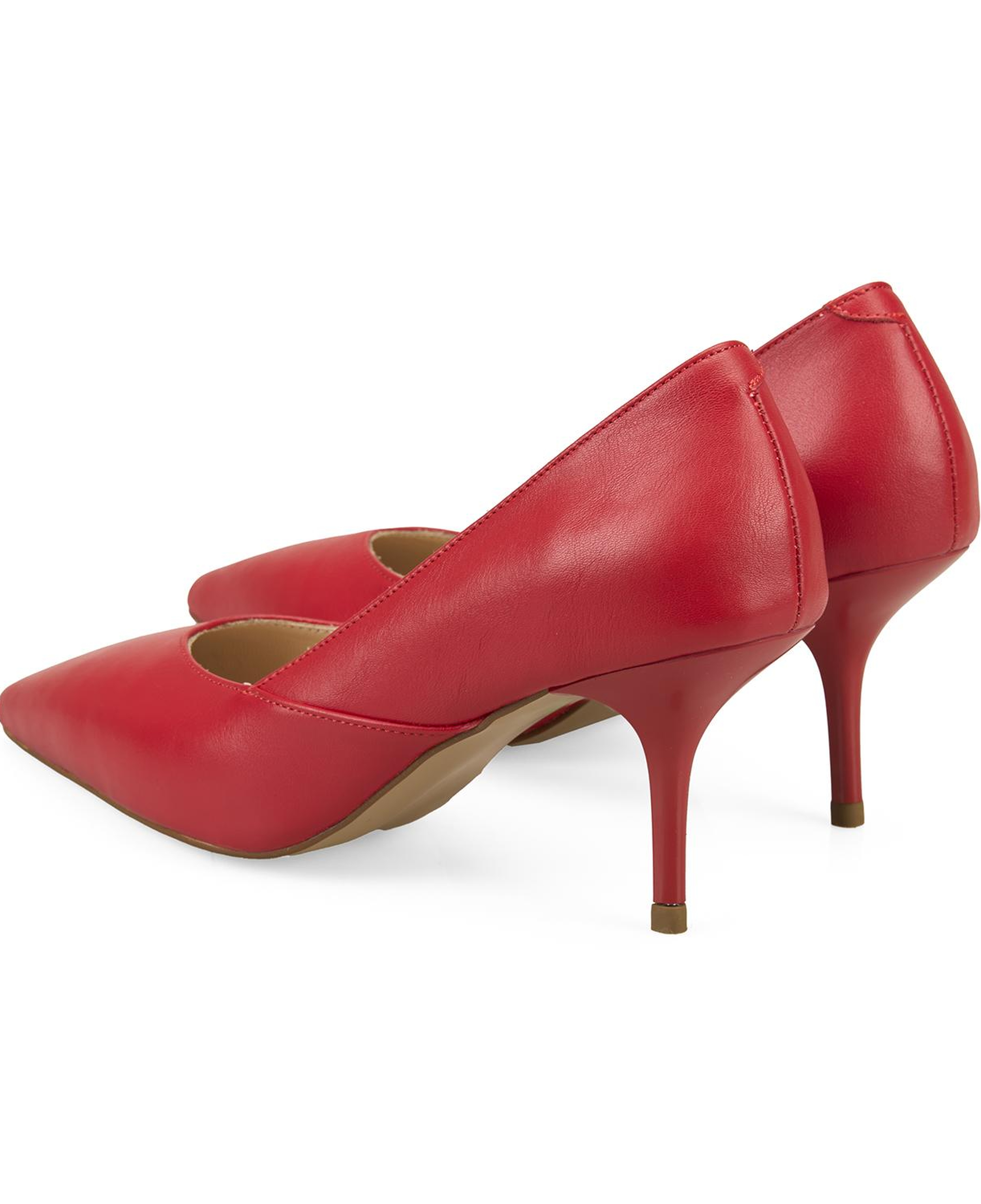 Kadın Kırmızı Topuklu Deri Stiletto