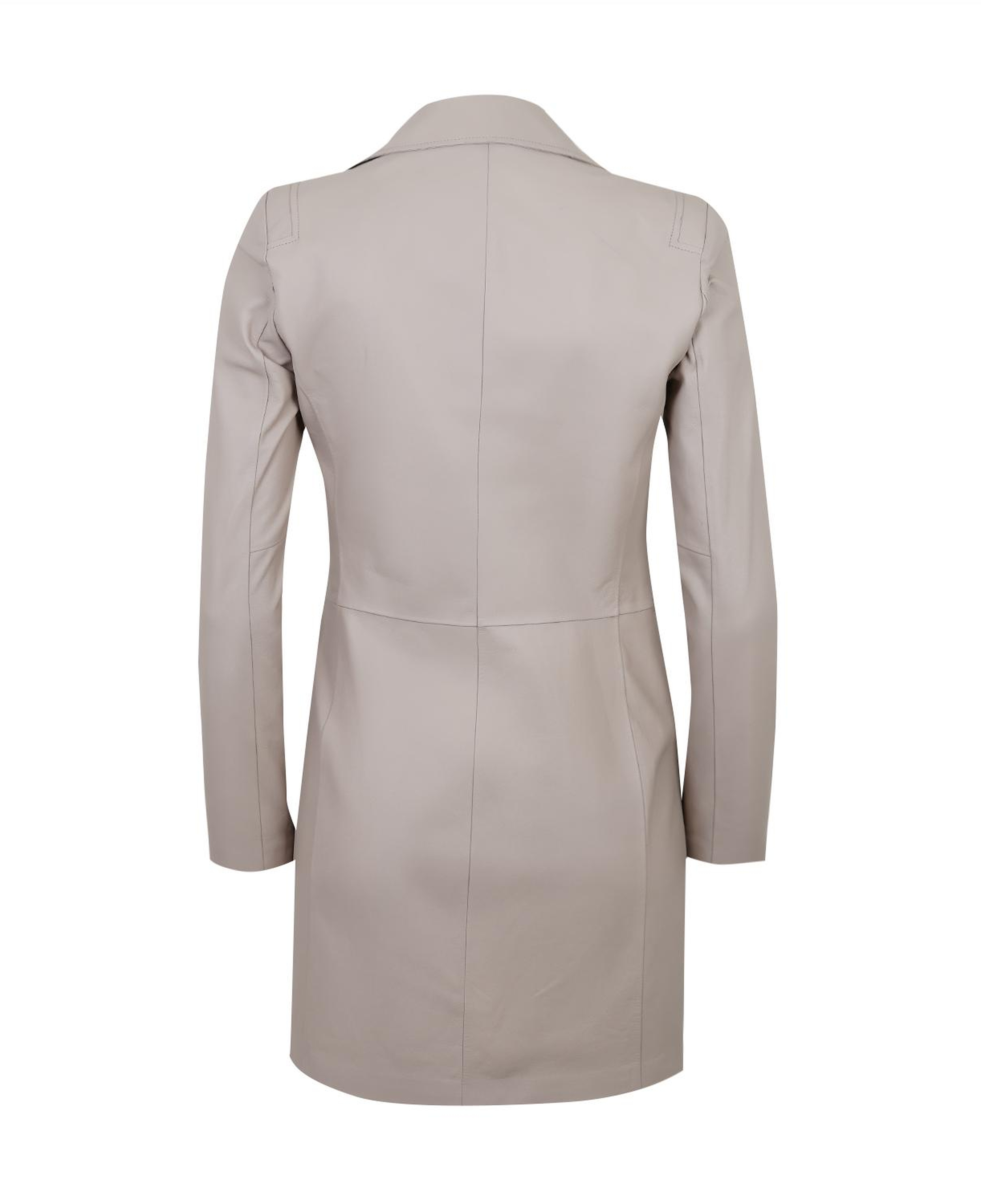 Adrina Krem Kadın Deri Trençkot