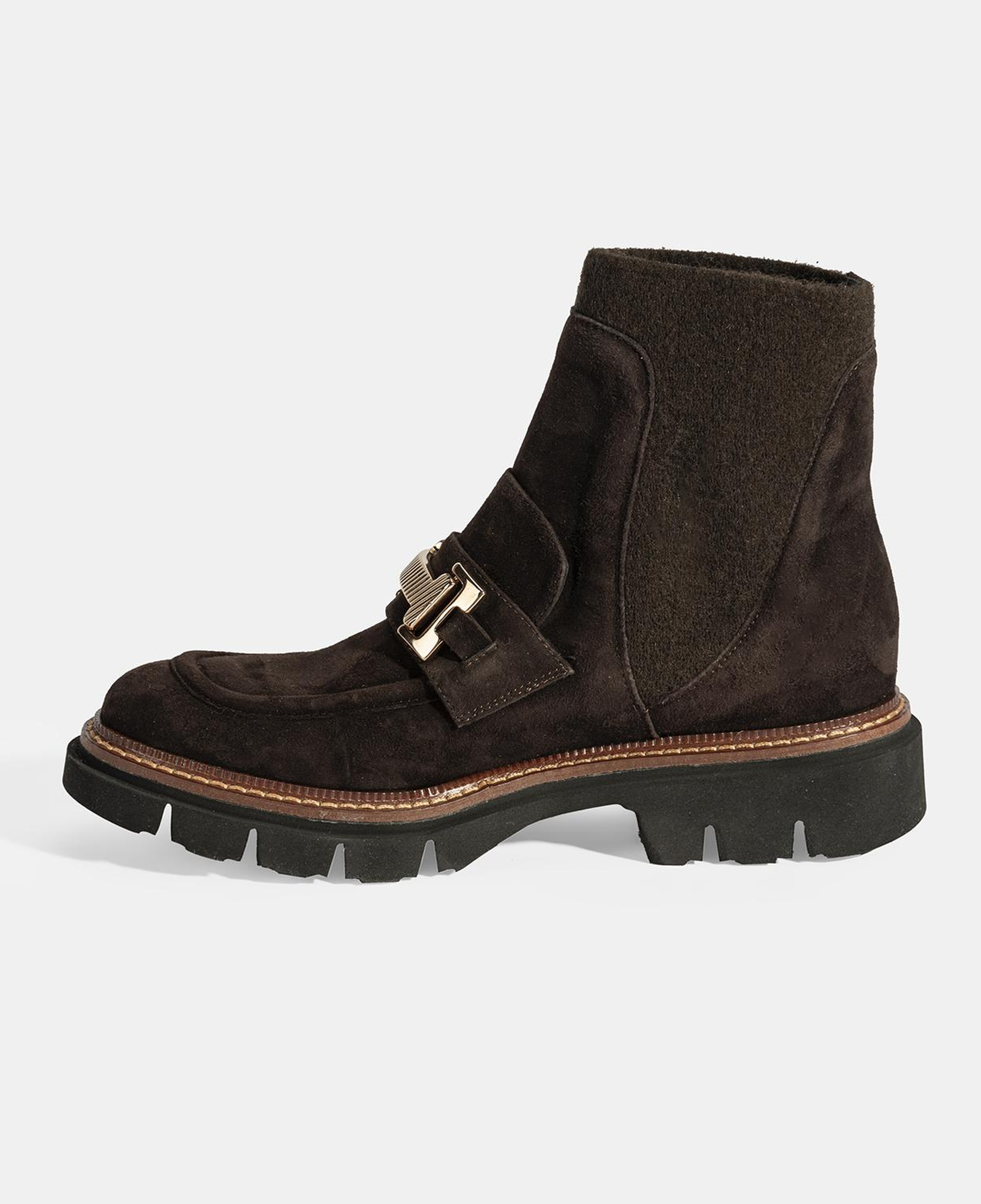 Luca Grossi Kadın Kahve Toka Detaylı Süet Chelsea Bot