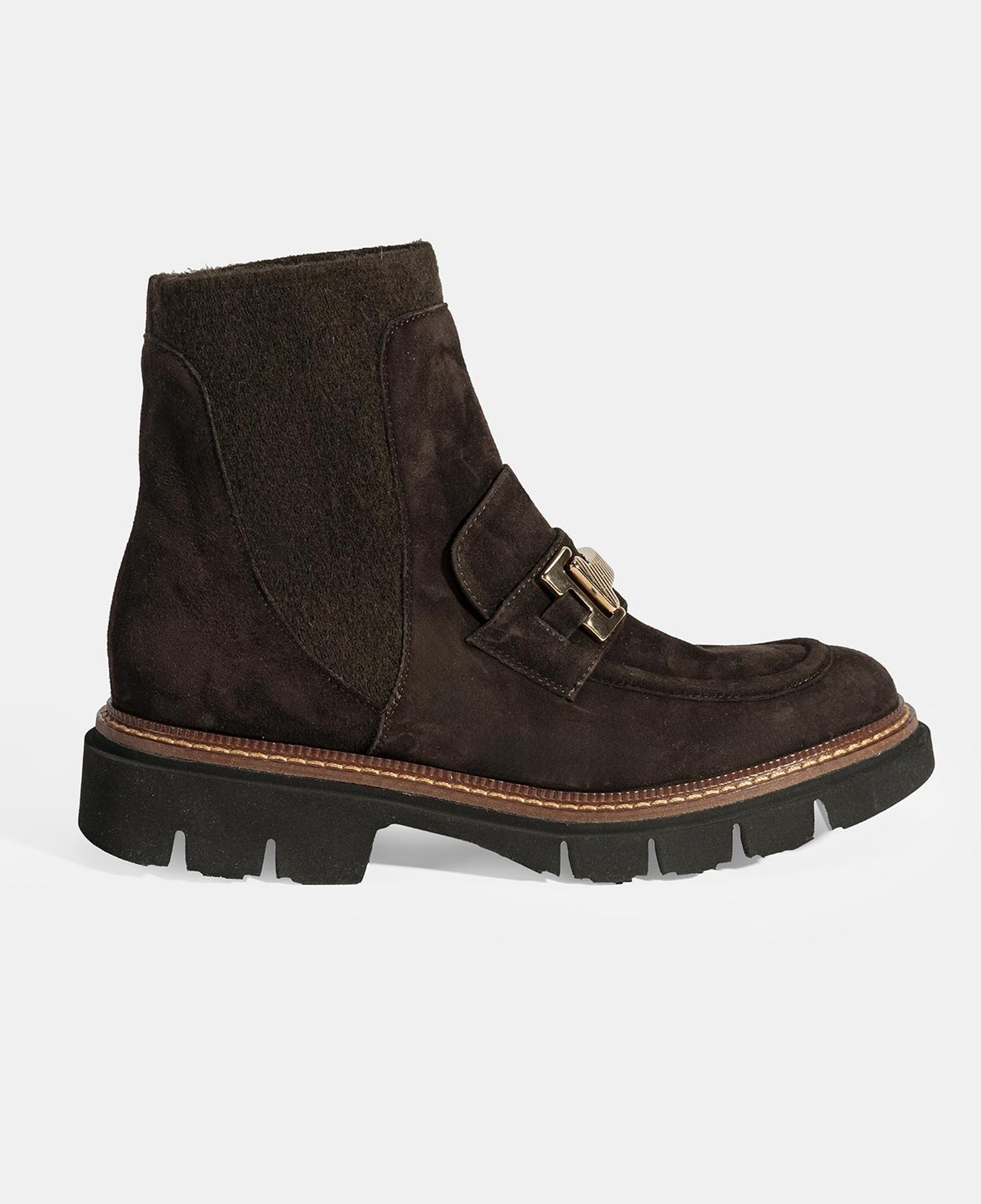 Luca Grossi Kadın Kahve Toka Detaylı Süet Chelsea Bot