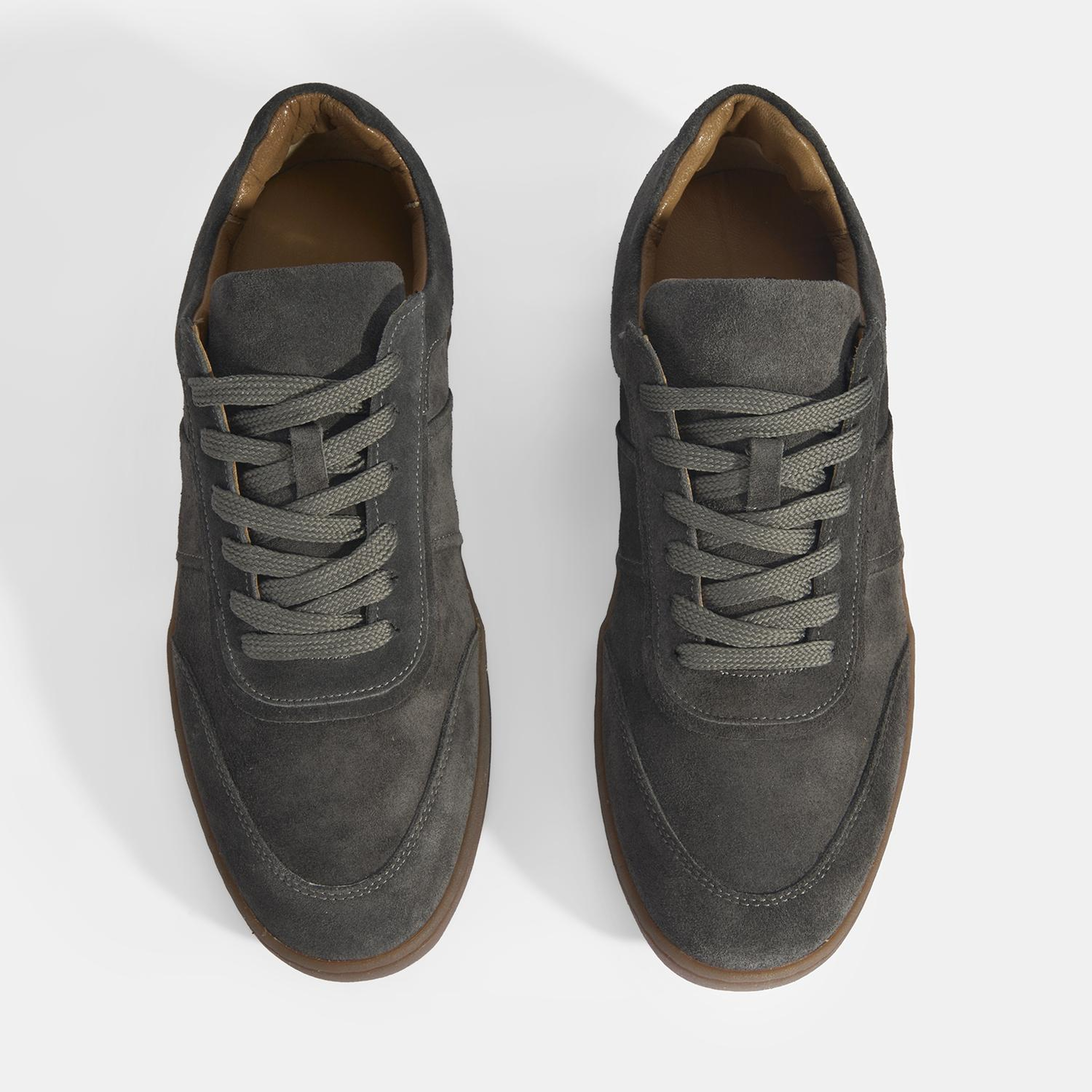 Erkek Gri Bağcıklı Süet Günlük Ayakkabı