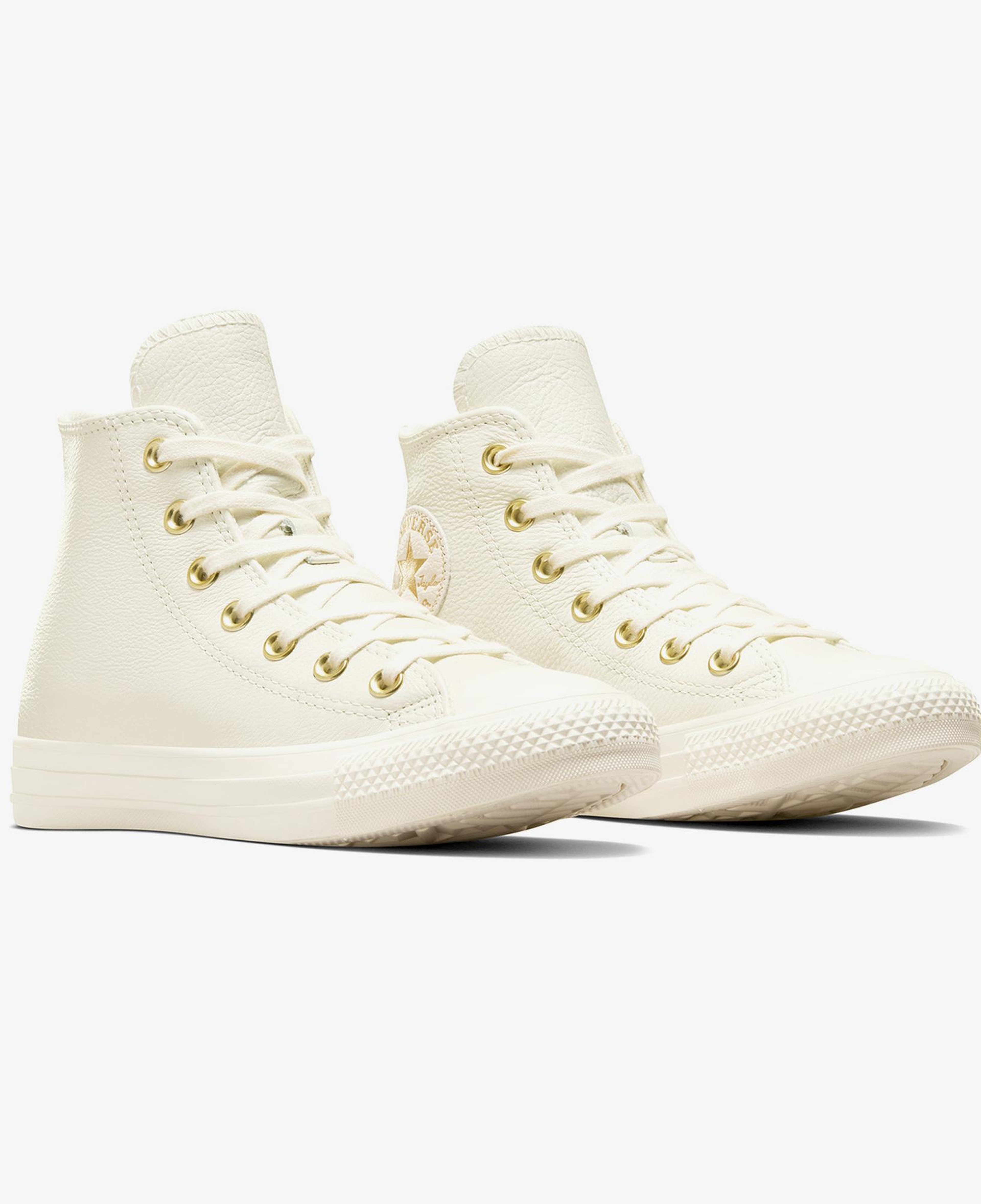 Converse Chuck Taylor All Star Kadın Krem Deri Sneaker