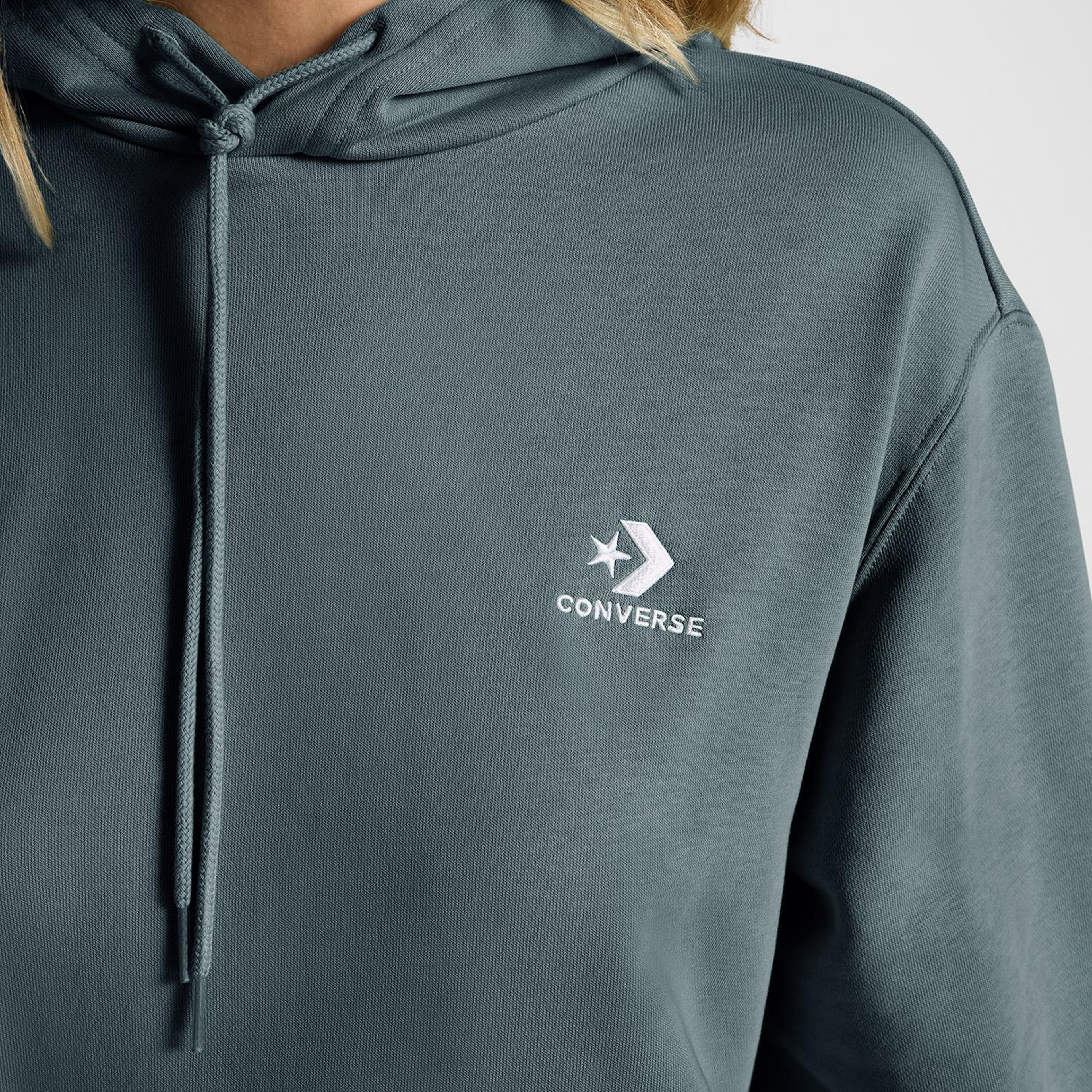 Converse Go-To Unisex Kapüşonlu Yeşil Hoodie