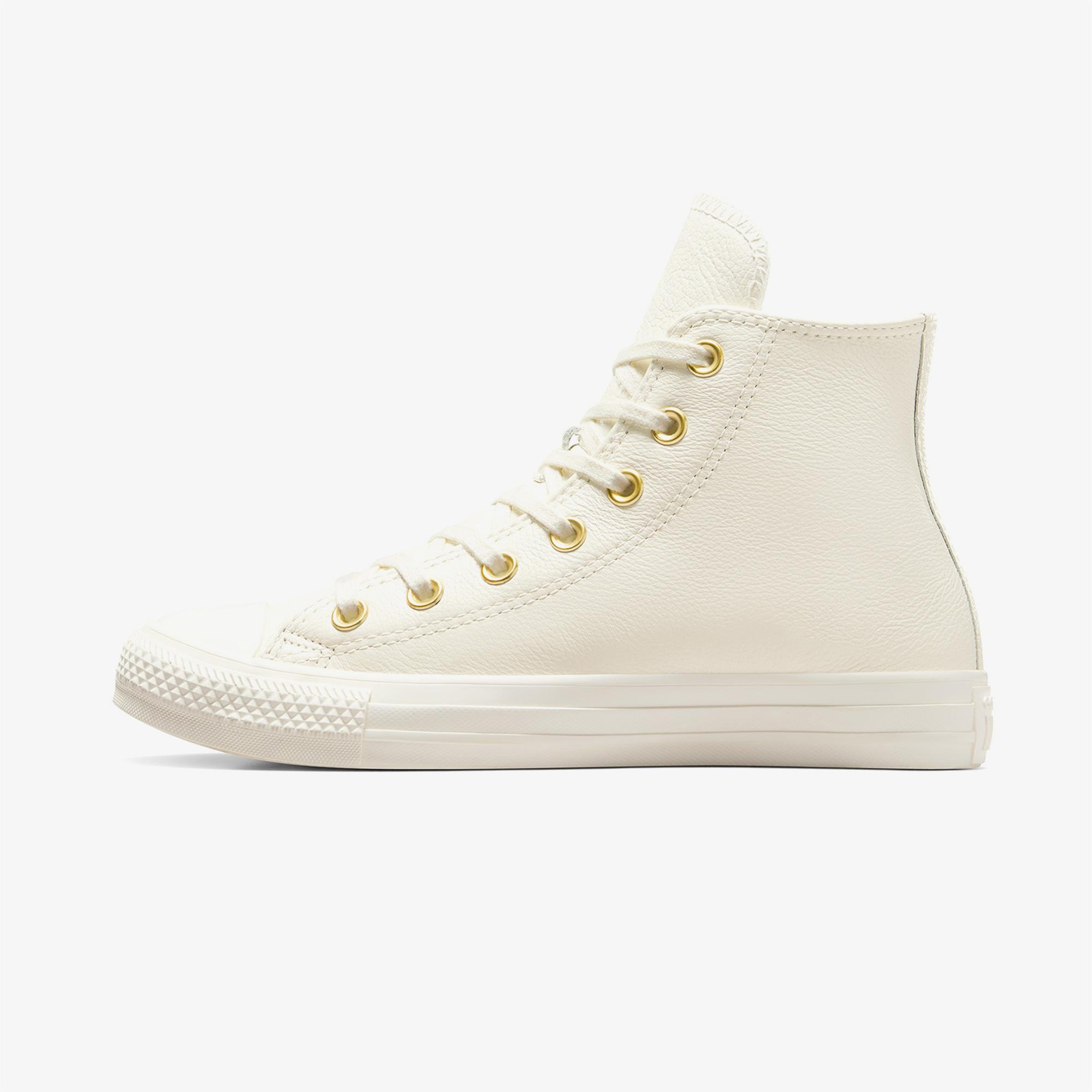 Converse Chuck Taylor All Star Kadın Krem Deri Sneaker