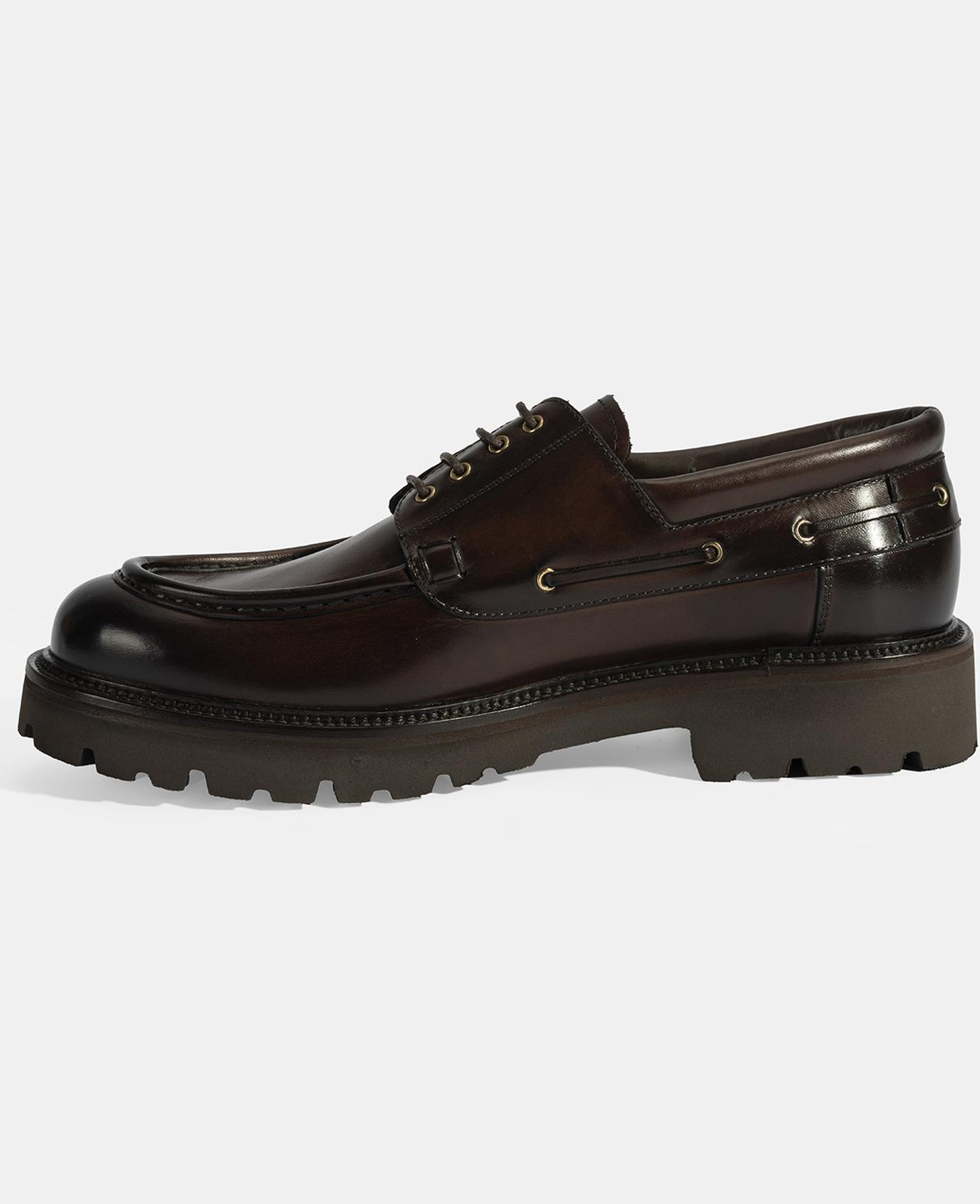 Erkek Kahve Bağcıklı Deri Günlük Ayakkabı