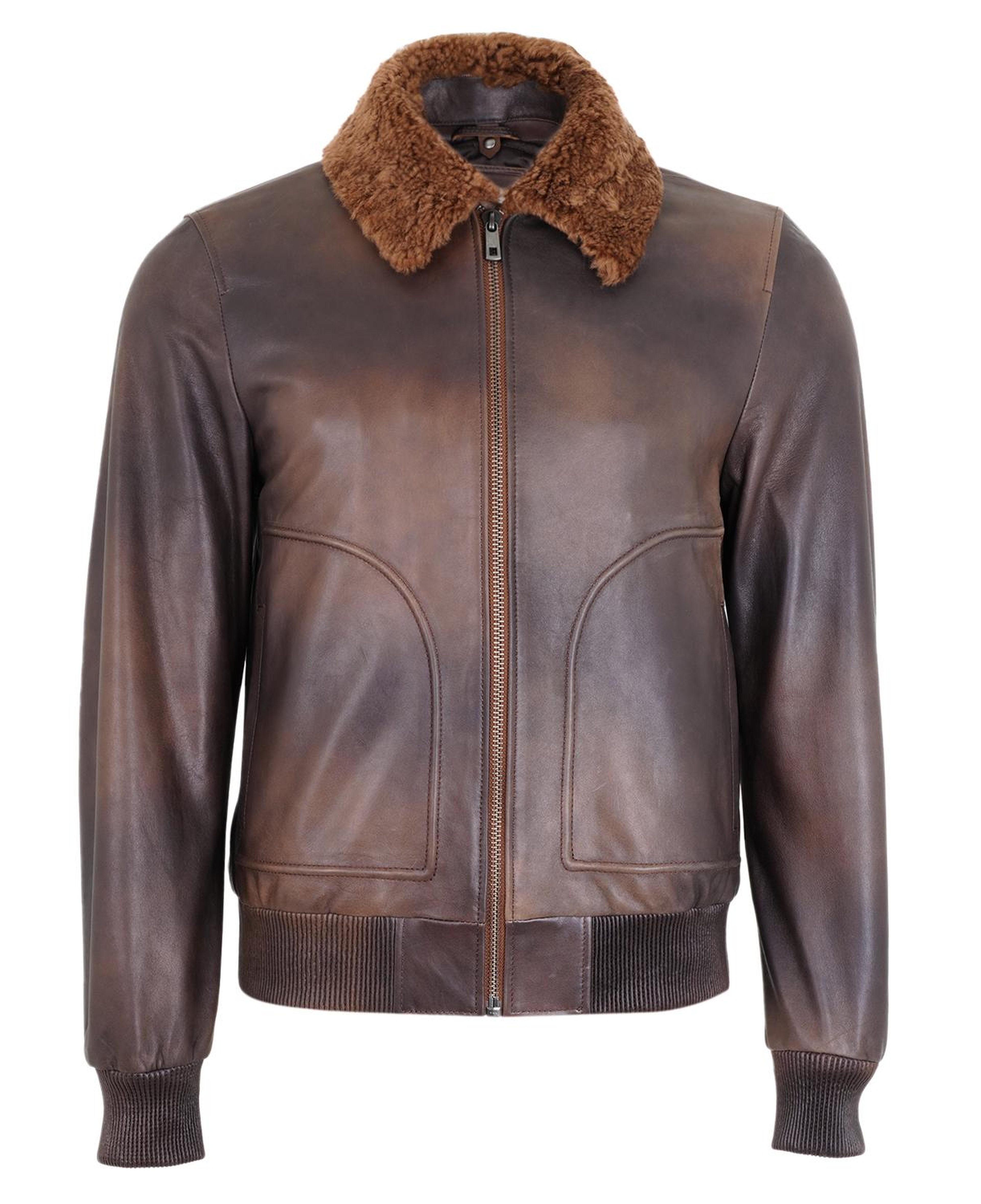 Alijha Kahve Erkek Deri Mont