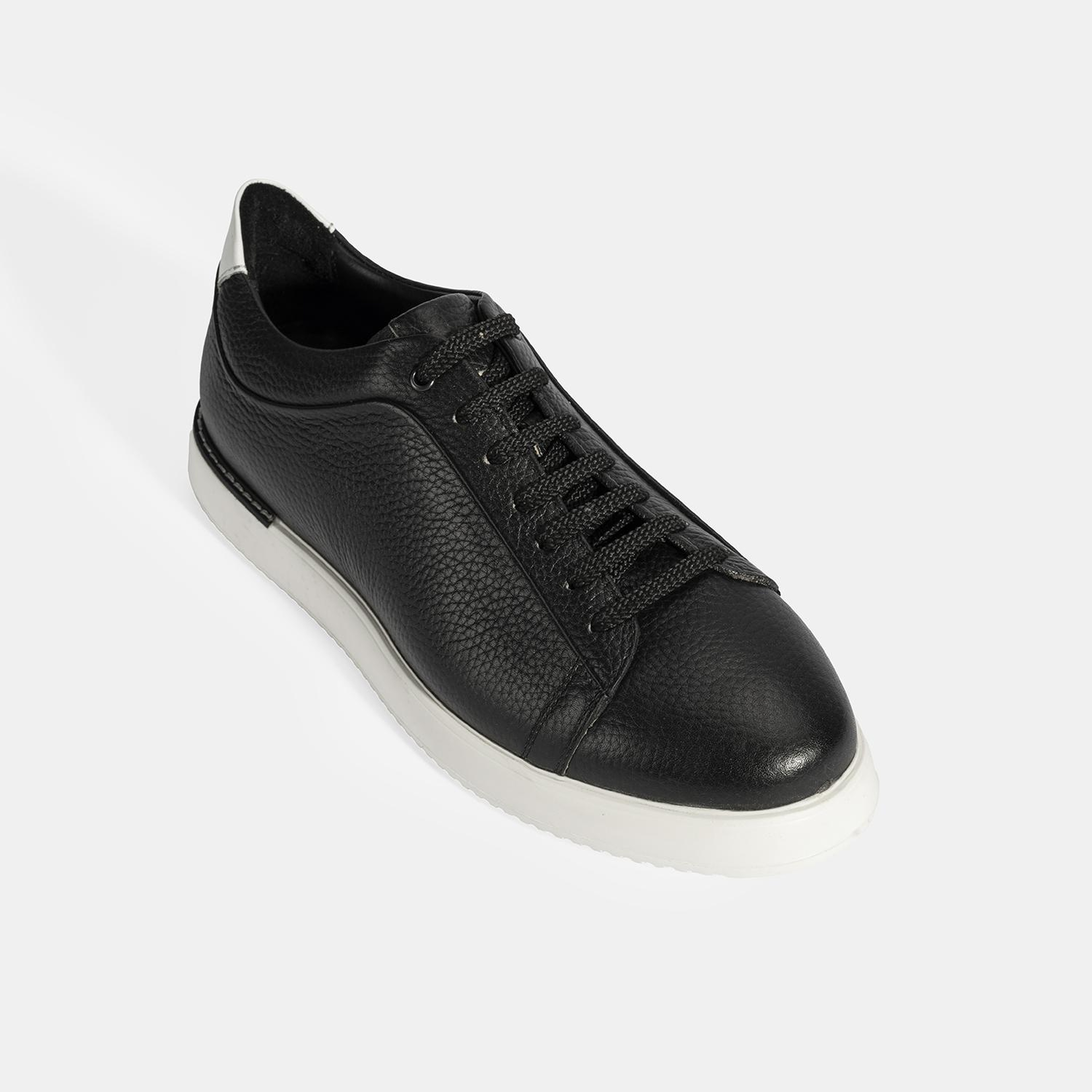 Erkek Siyah Bağcıklı Günlük Deri Ayakkabı