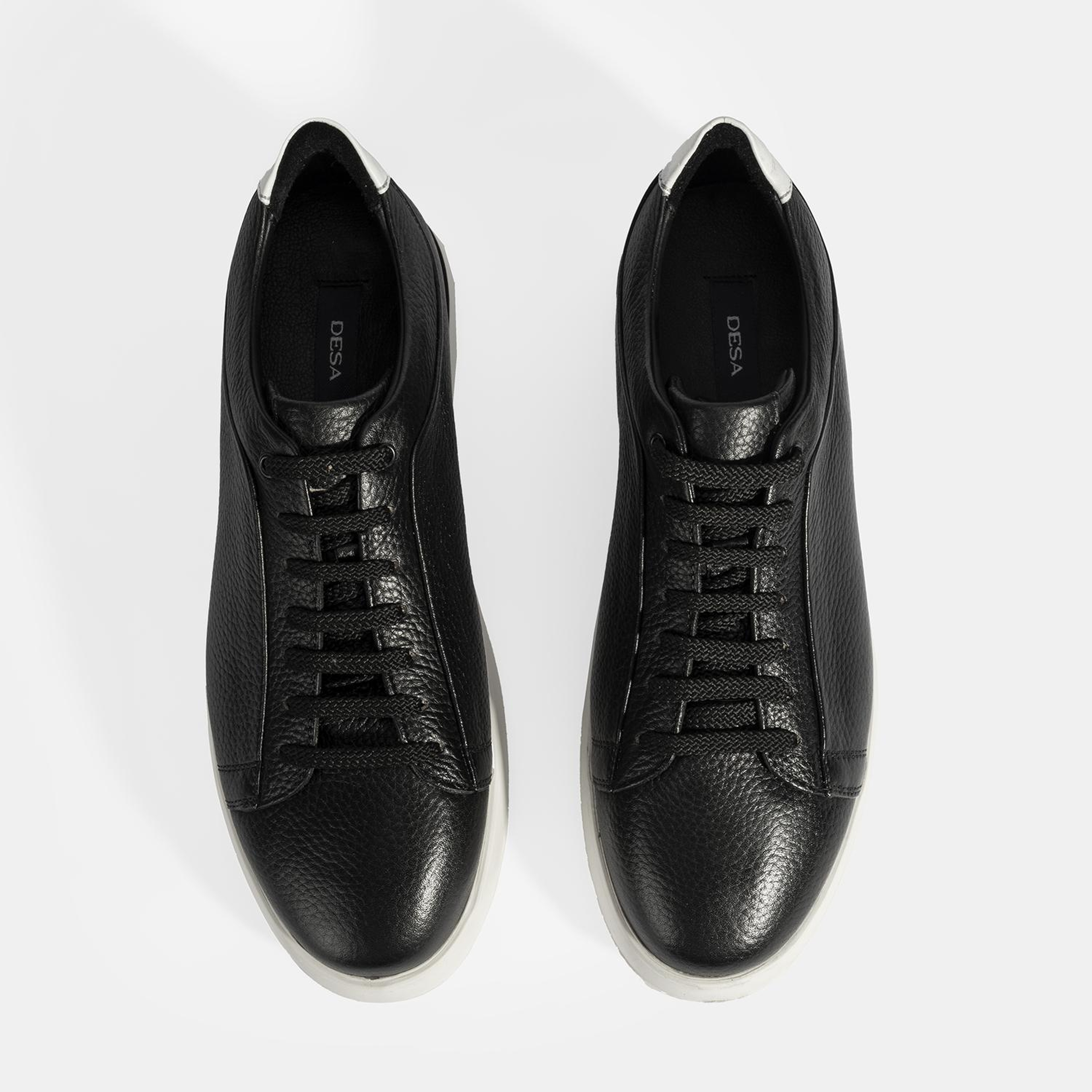 Erkek Siyah Bağcıklı Günlük Deri Ayakkabı