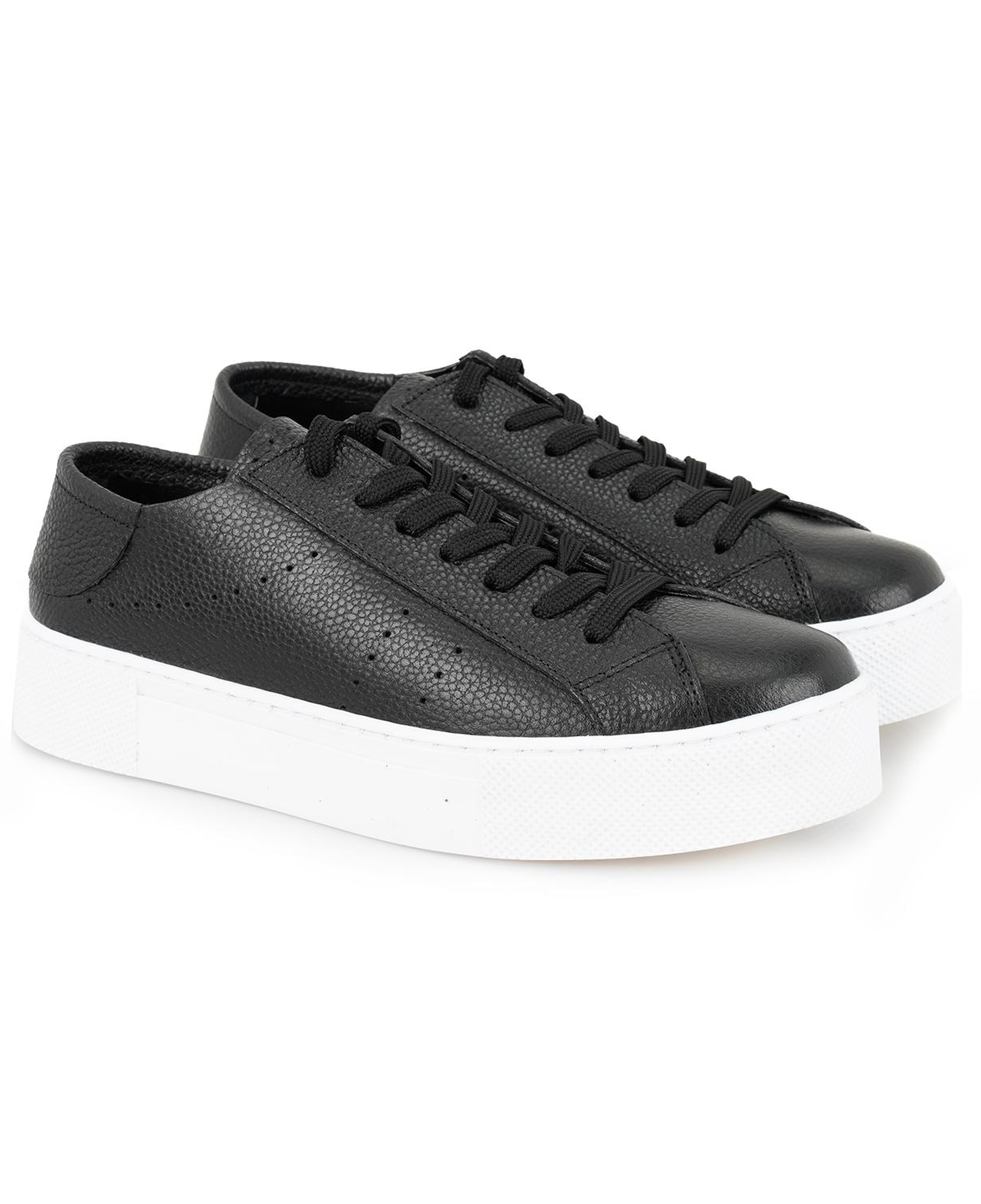 Kadın Siyah Deri Spor Ayakkabı