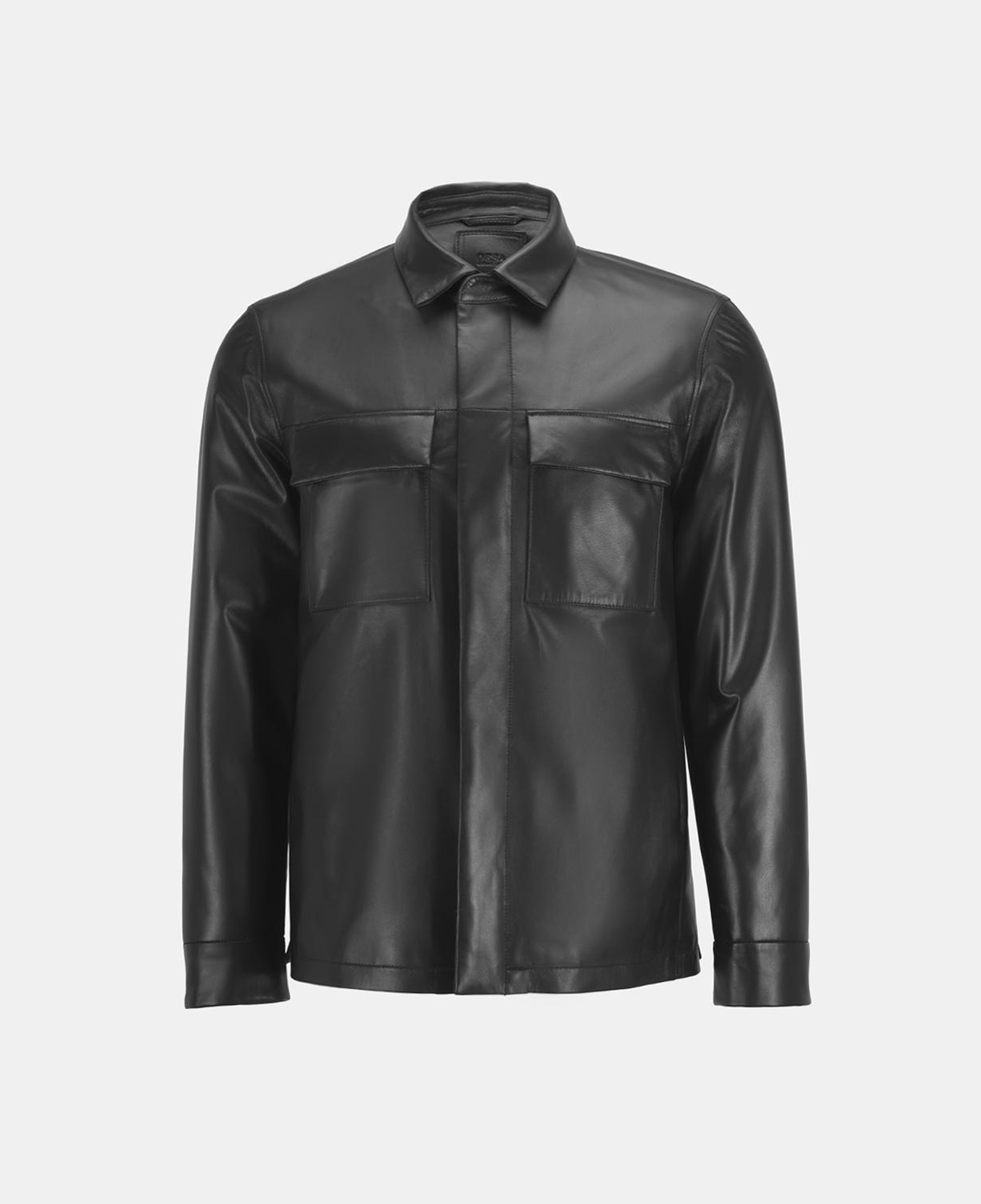 DESA Erkek Siyah Gömlek Yaka Deri Ceket