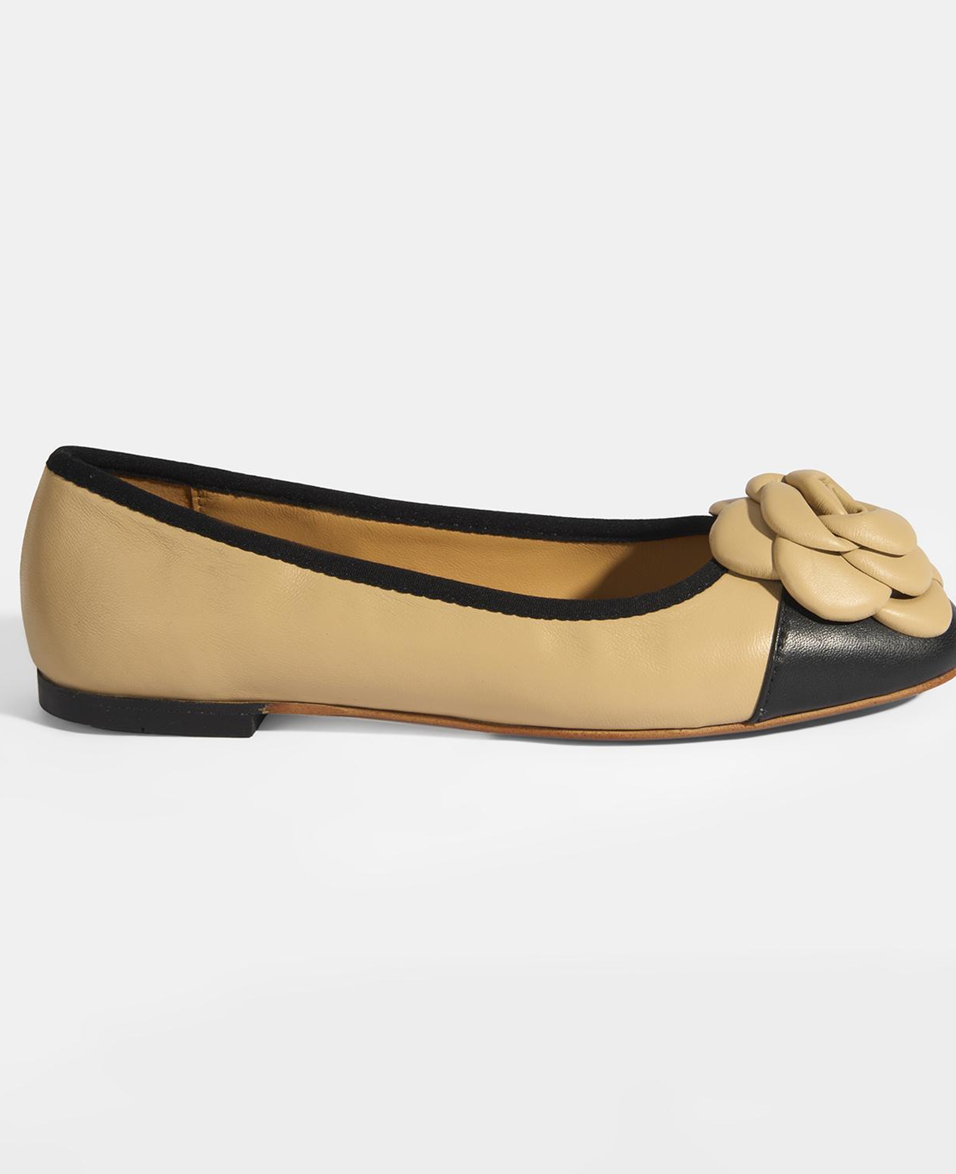 Kadın Ten Aksesuar Detaylı Deri Babet