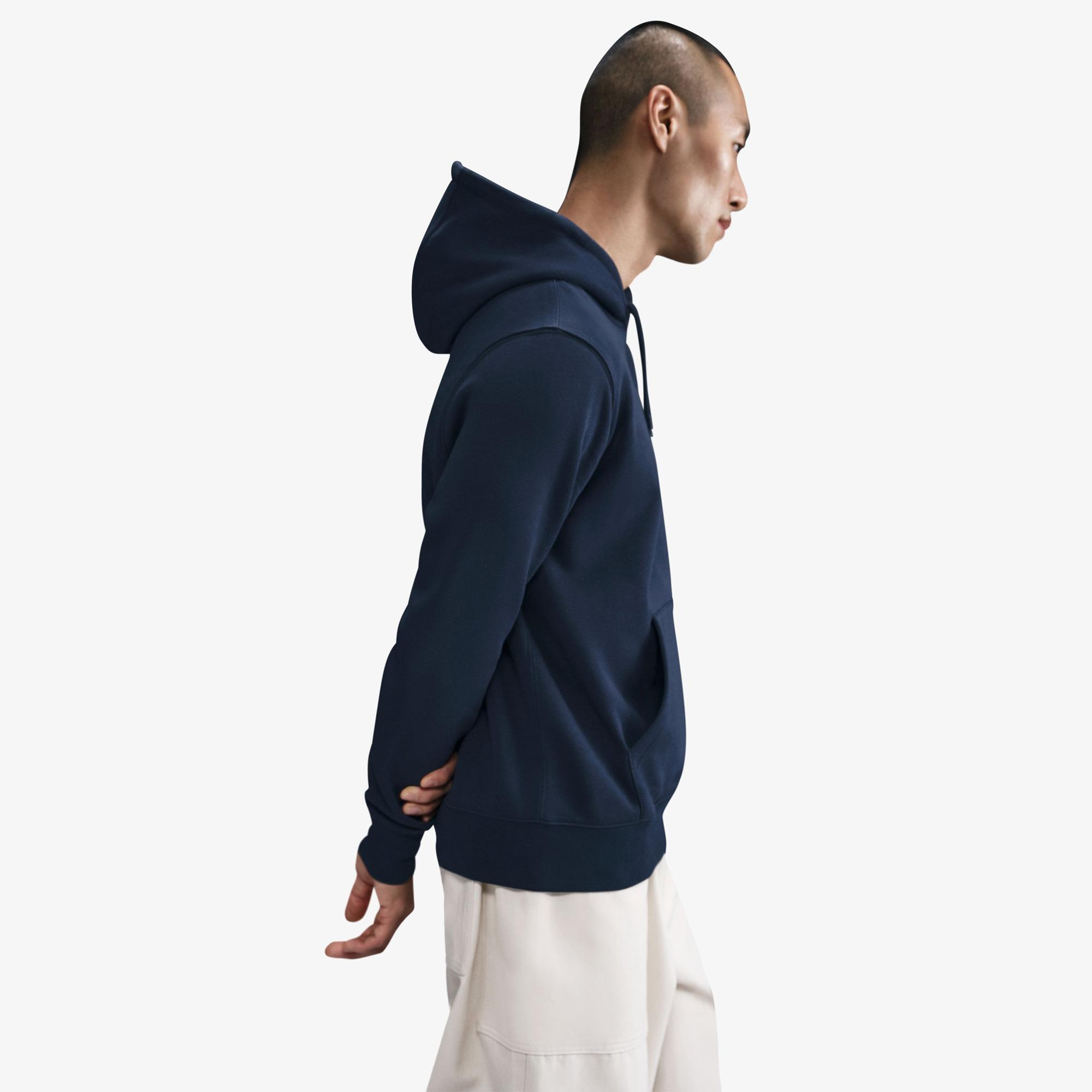 Nike Club Pullover Fleece Erkek Lacivert Hoodie