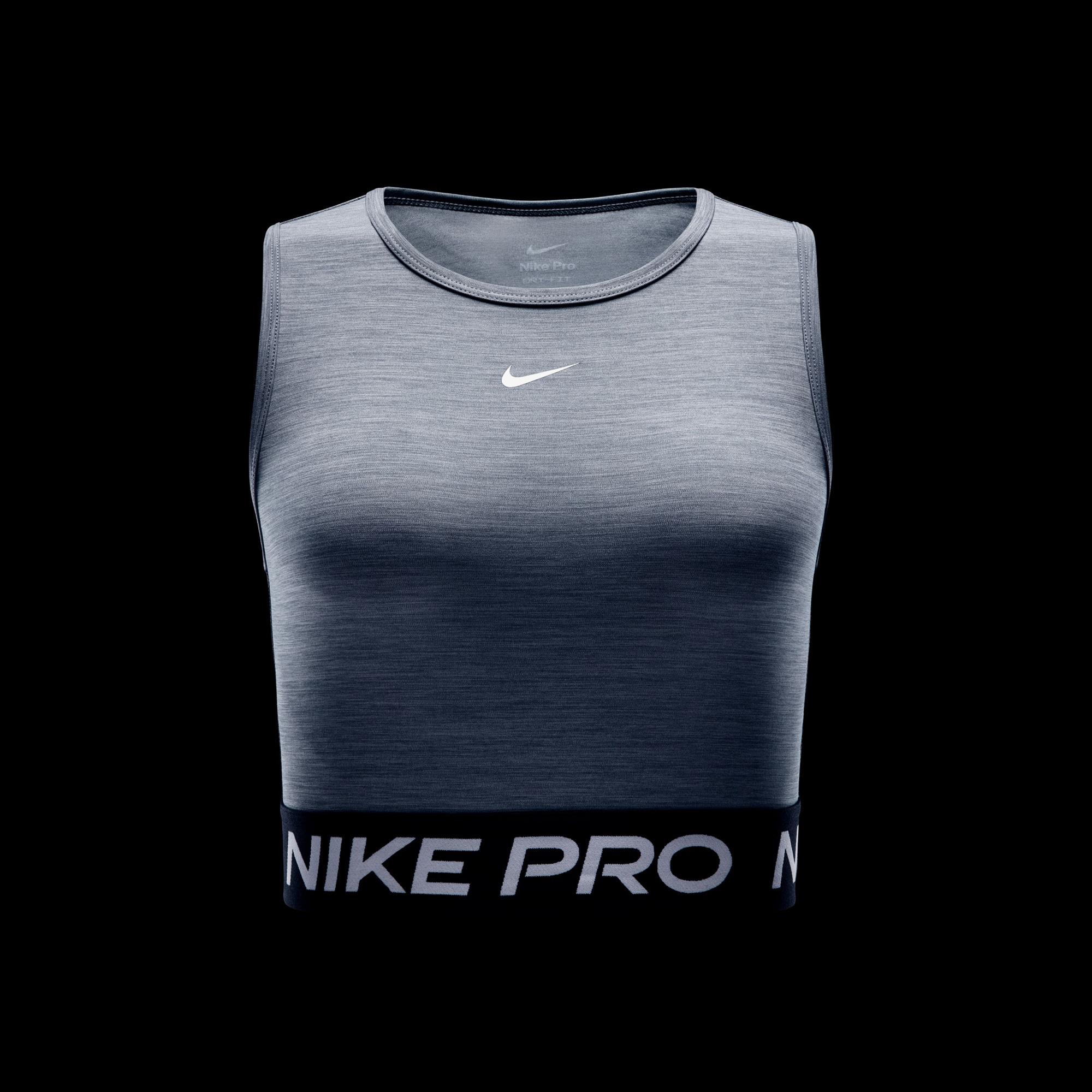 Nike Pro Dri-Fit 365 Kadın Gri Crop T-Shirt