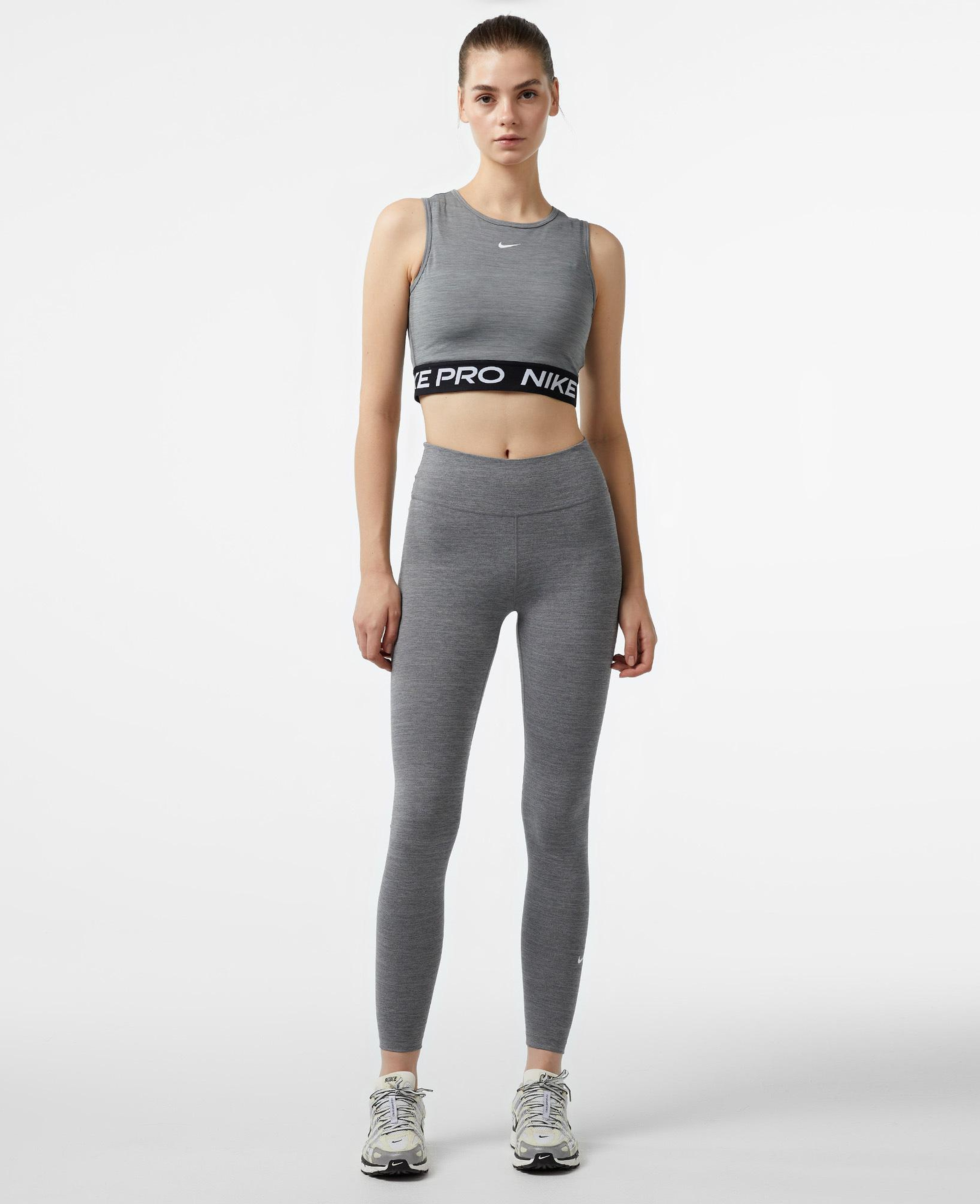 Nike Pro Dri-Fit 365 Kadın Gri Crop T-Shirt