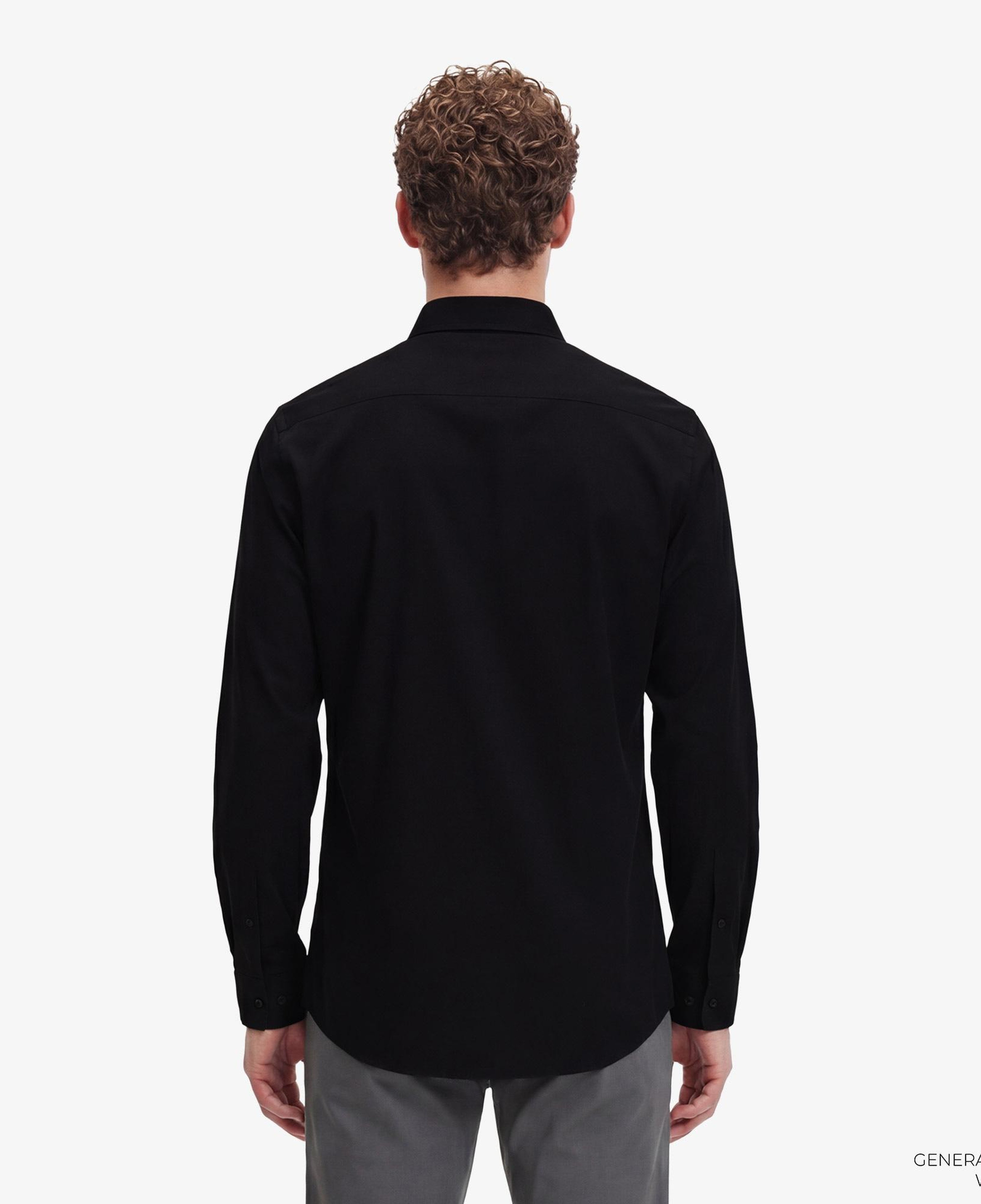 Calvin Klein Solid Stretch Classic Erkek Siyah Gömlek