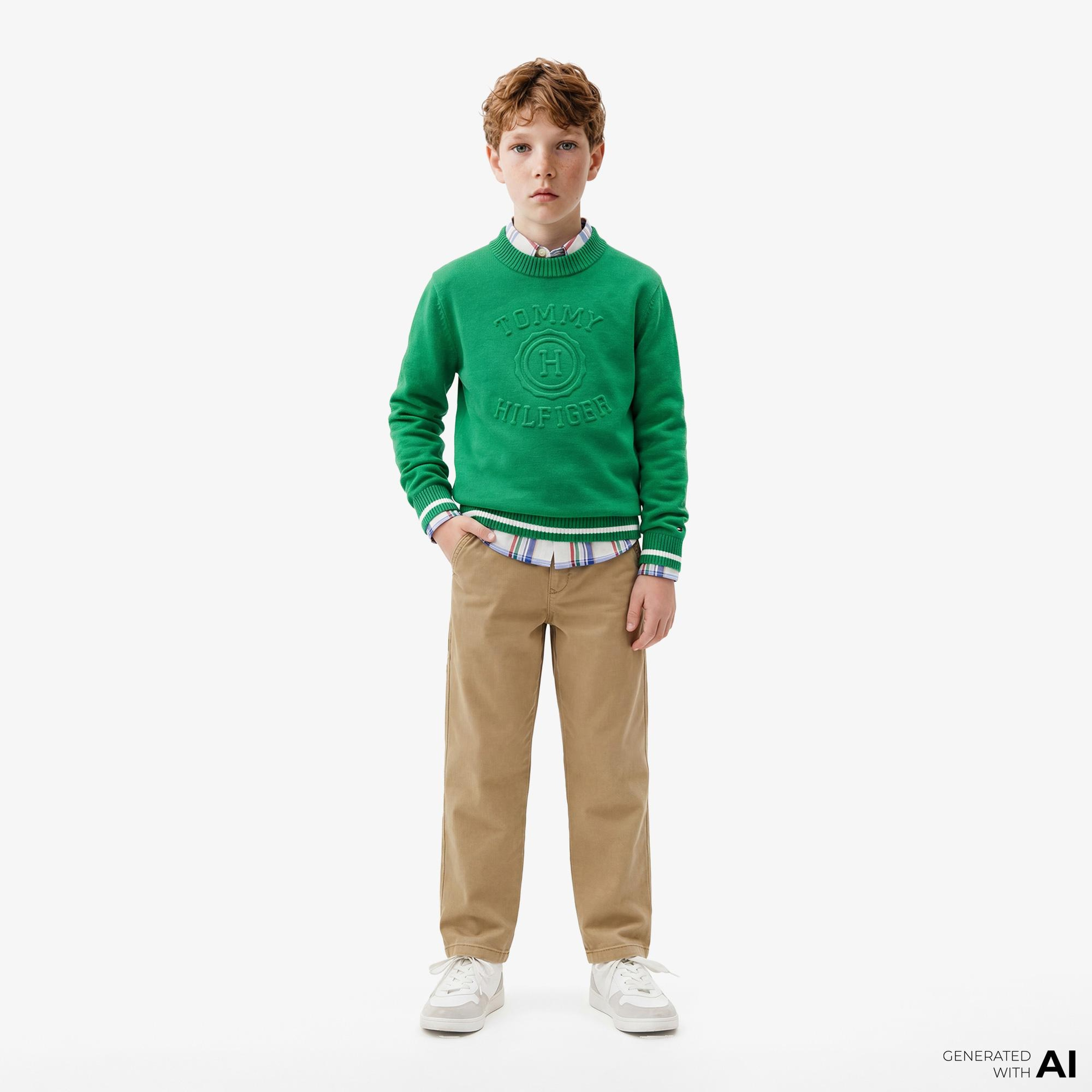 Tommy Hilfiger Essentials Çocuk Bej Pantolon