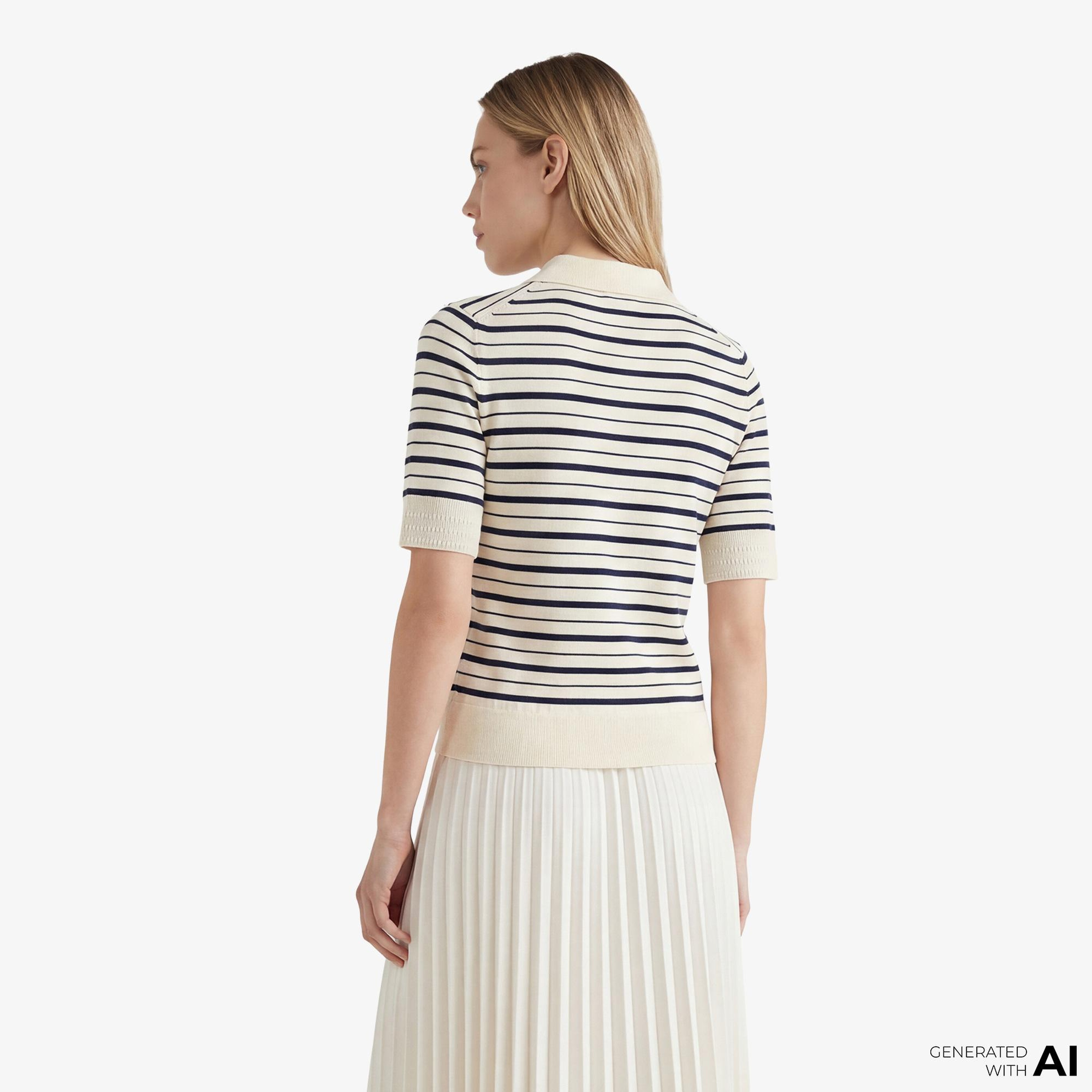 Tommy Hilfiger Jersey Fine Kadın Renkli Triko