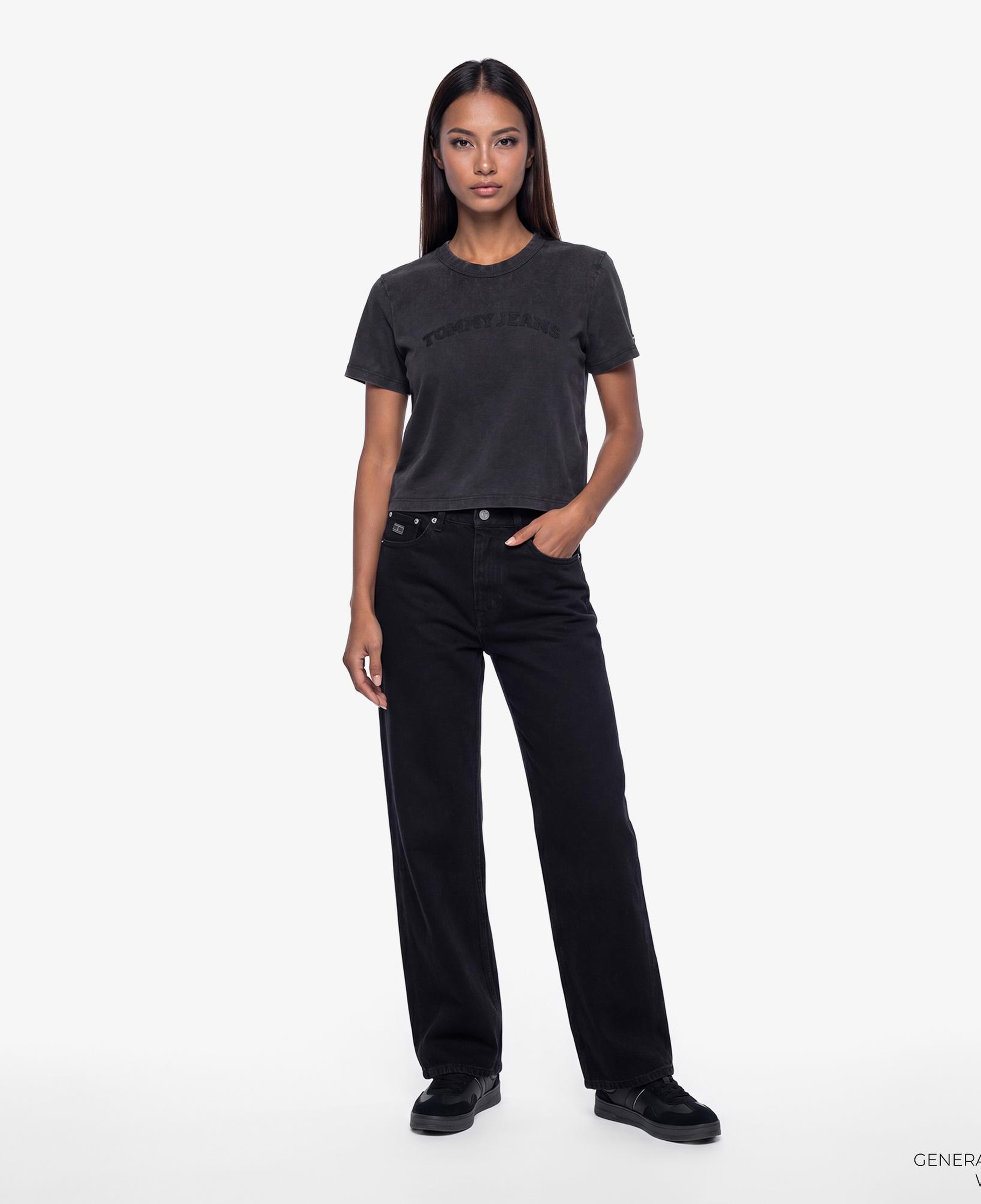 Tommy Hilfiger Varsity Prep Kadın Siyah T-Shirt