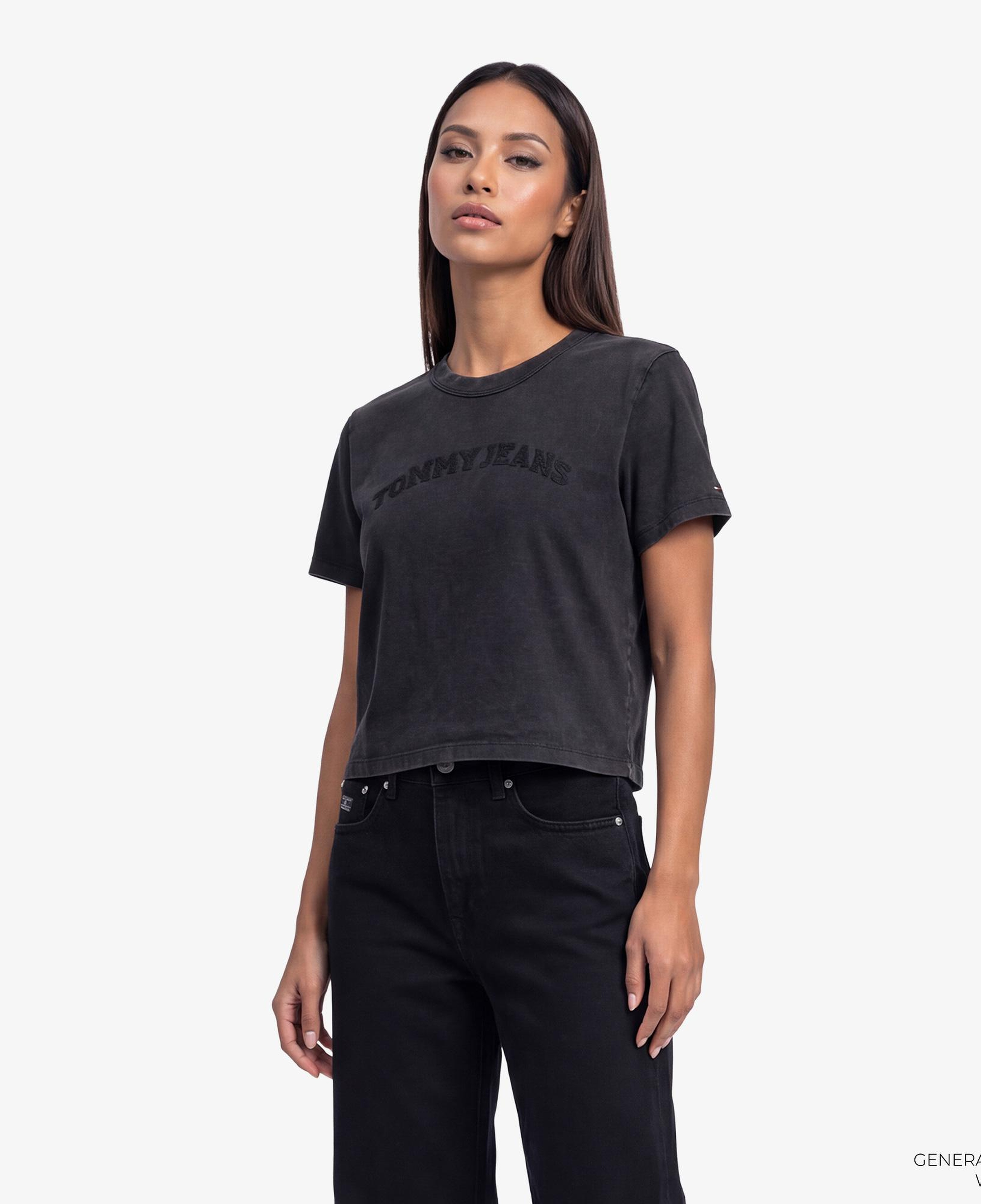 Tommy Hilfiger Varsity Prep Kadın Siyah T-Shirt