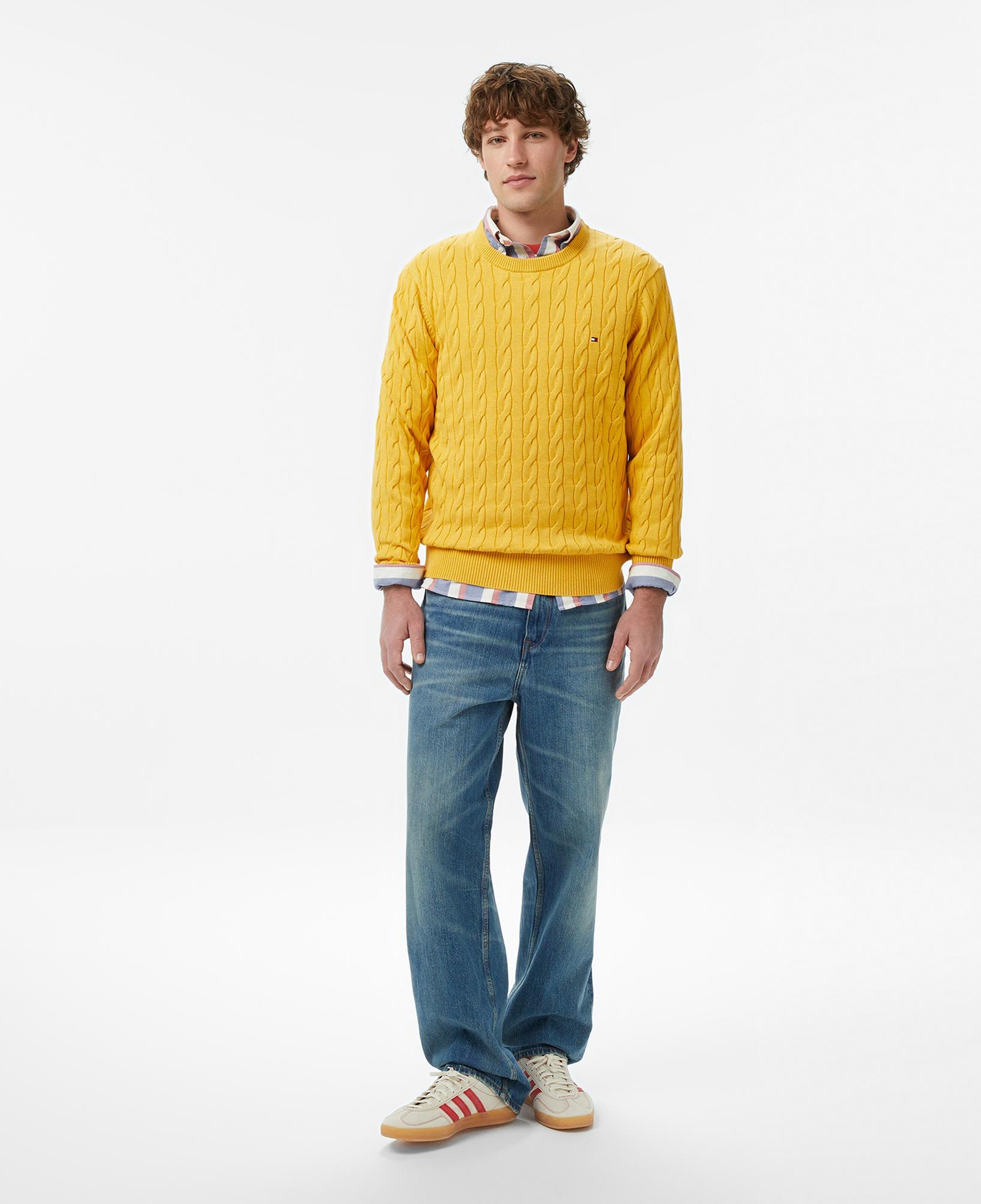 Tommy Hilfiger Core Essentials Erkek Sarı Triko