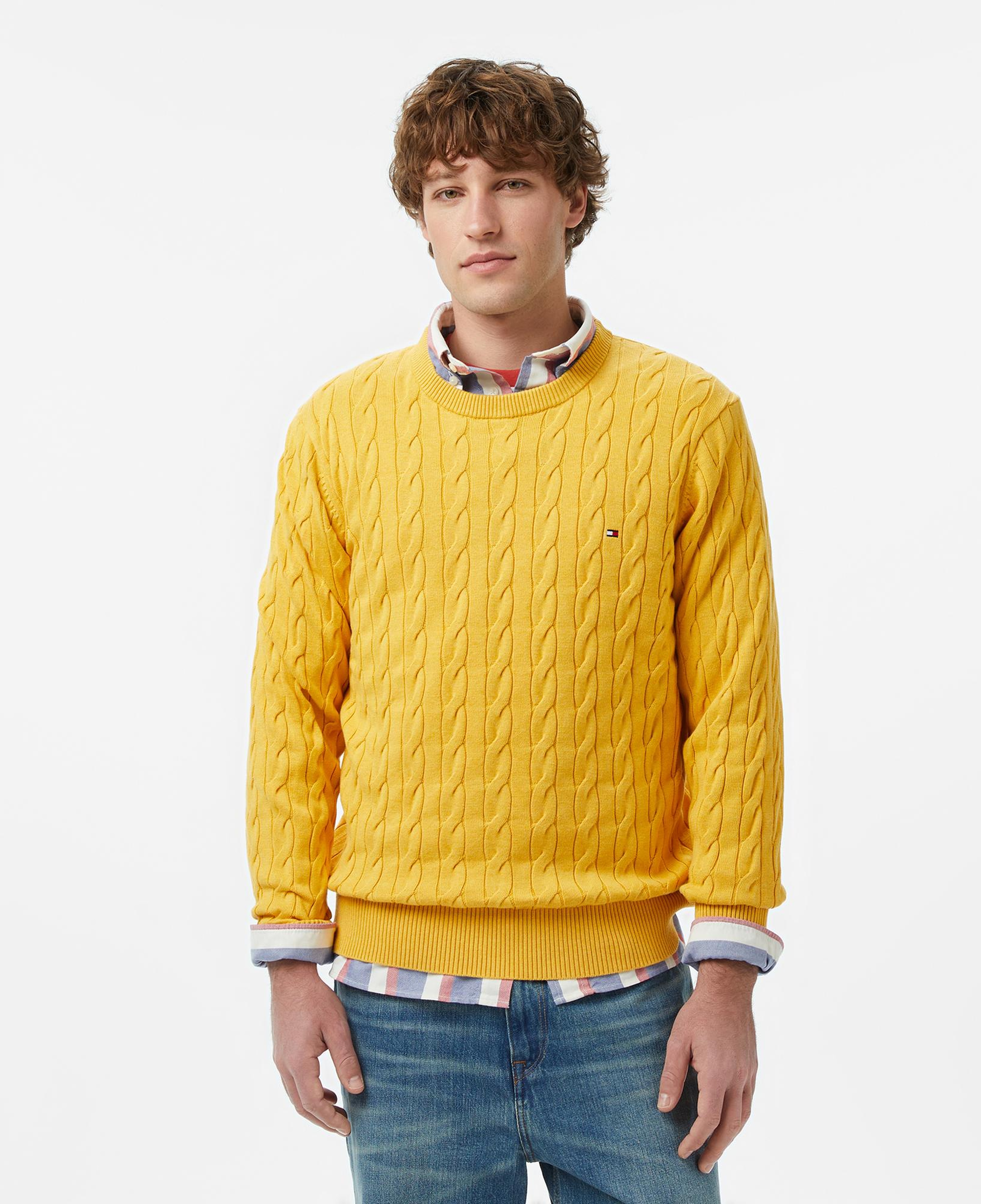 Tommy Hilfiger Core Essentials Erkek Sarı Triko