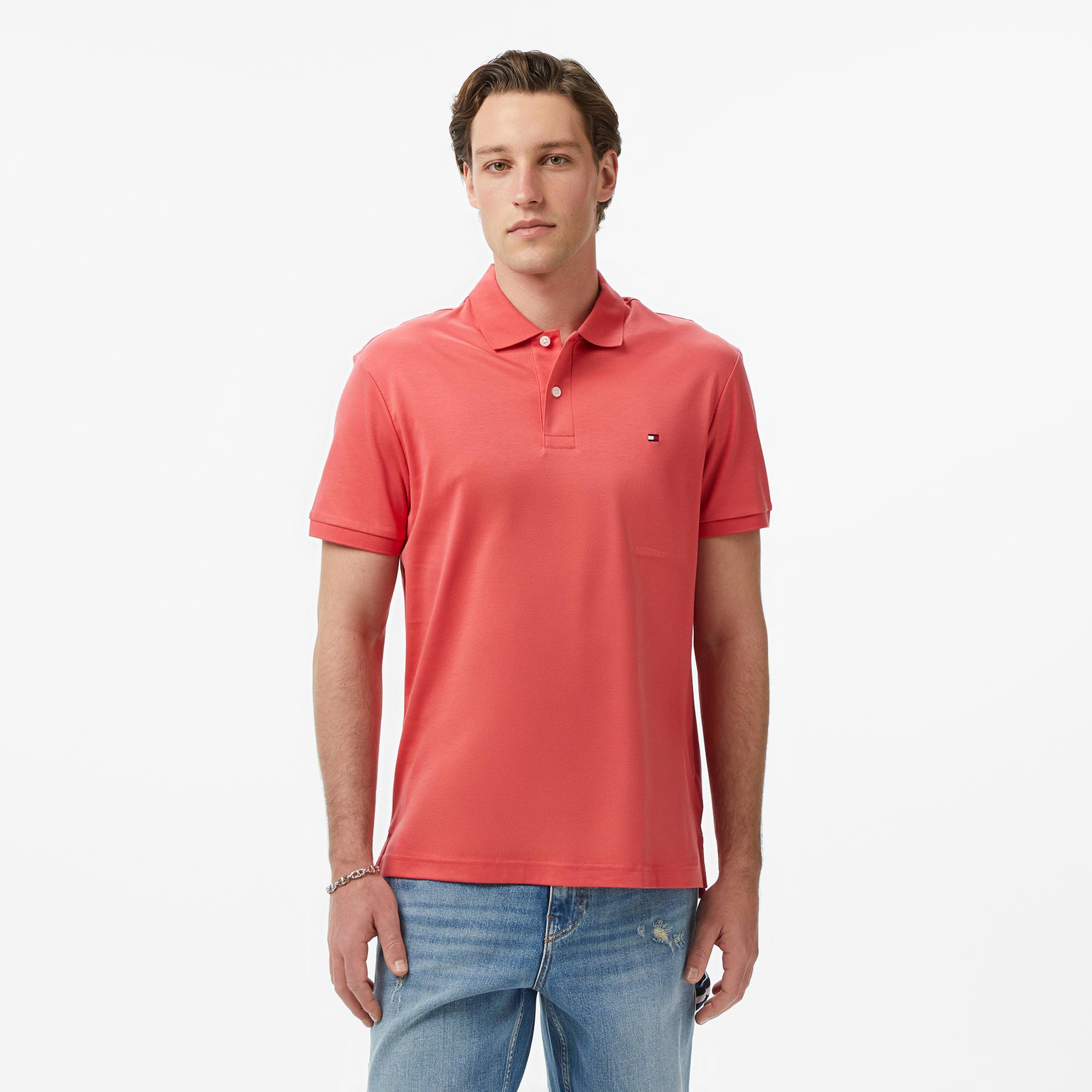 Tommy Hilfiger Core Essentials Erkek Kırmızı Polo Yaka T-Shirt