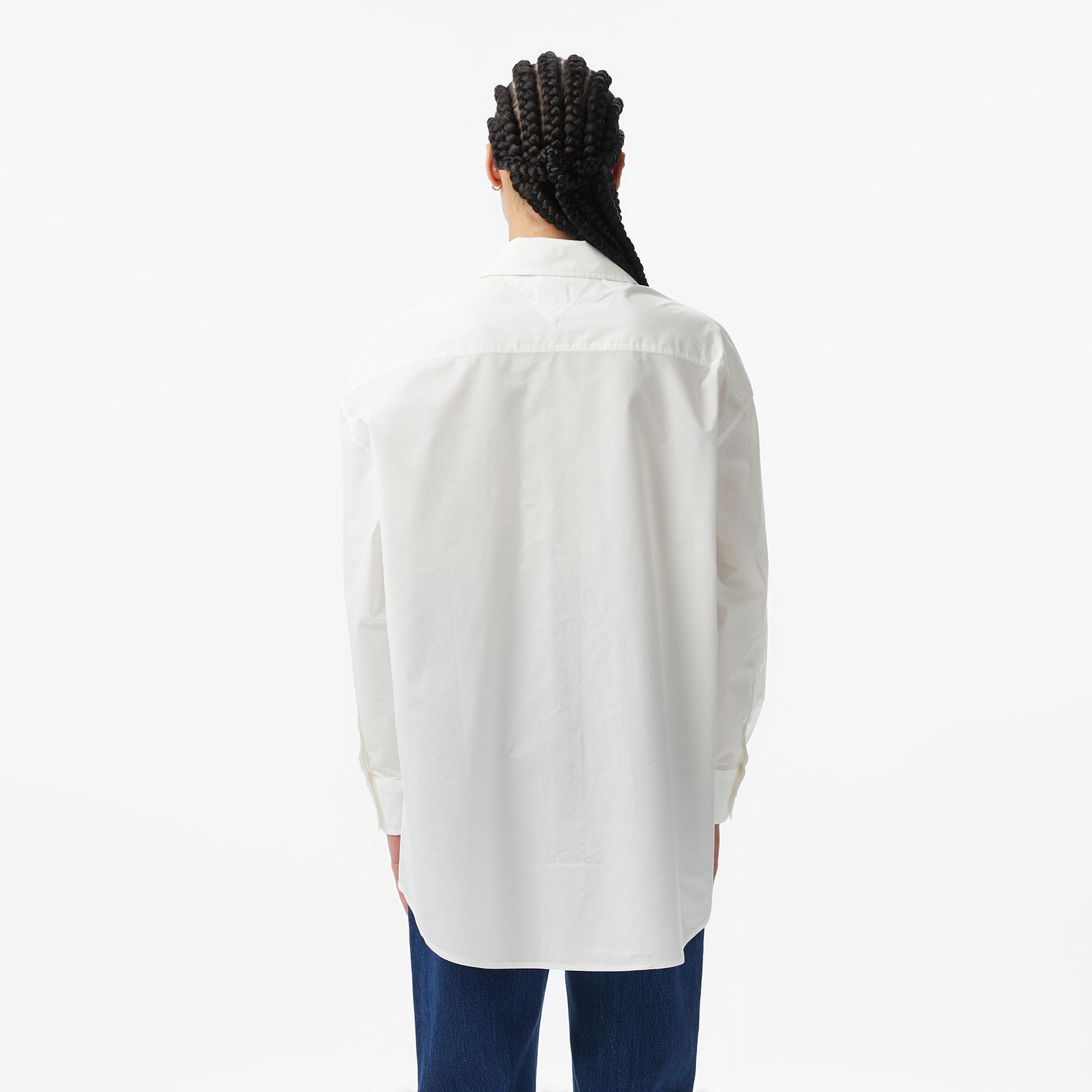 Tommy Hilfiger Script Kadın Beyaz Gömlek