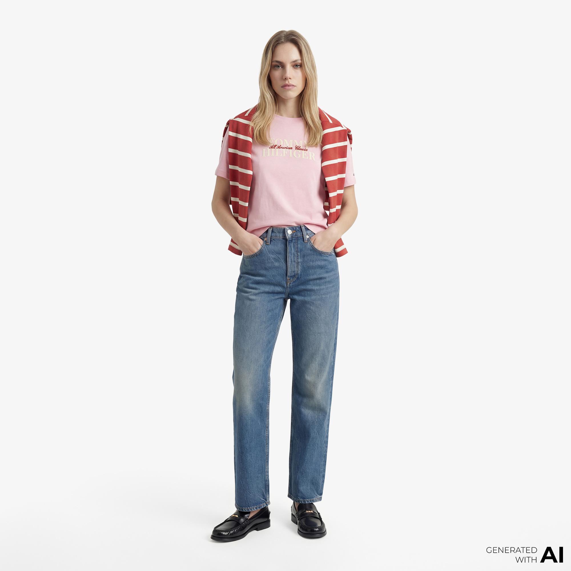 Tommy Hilfiger Classics Kadın Pembe T-Shirt