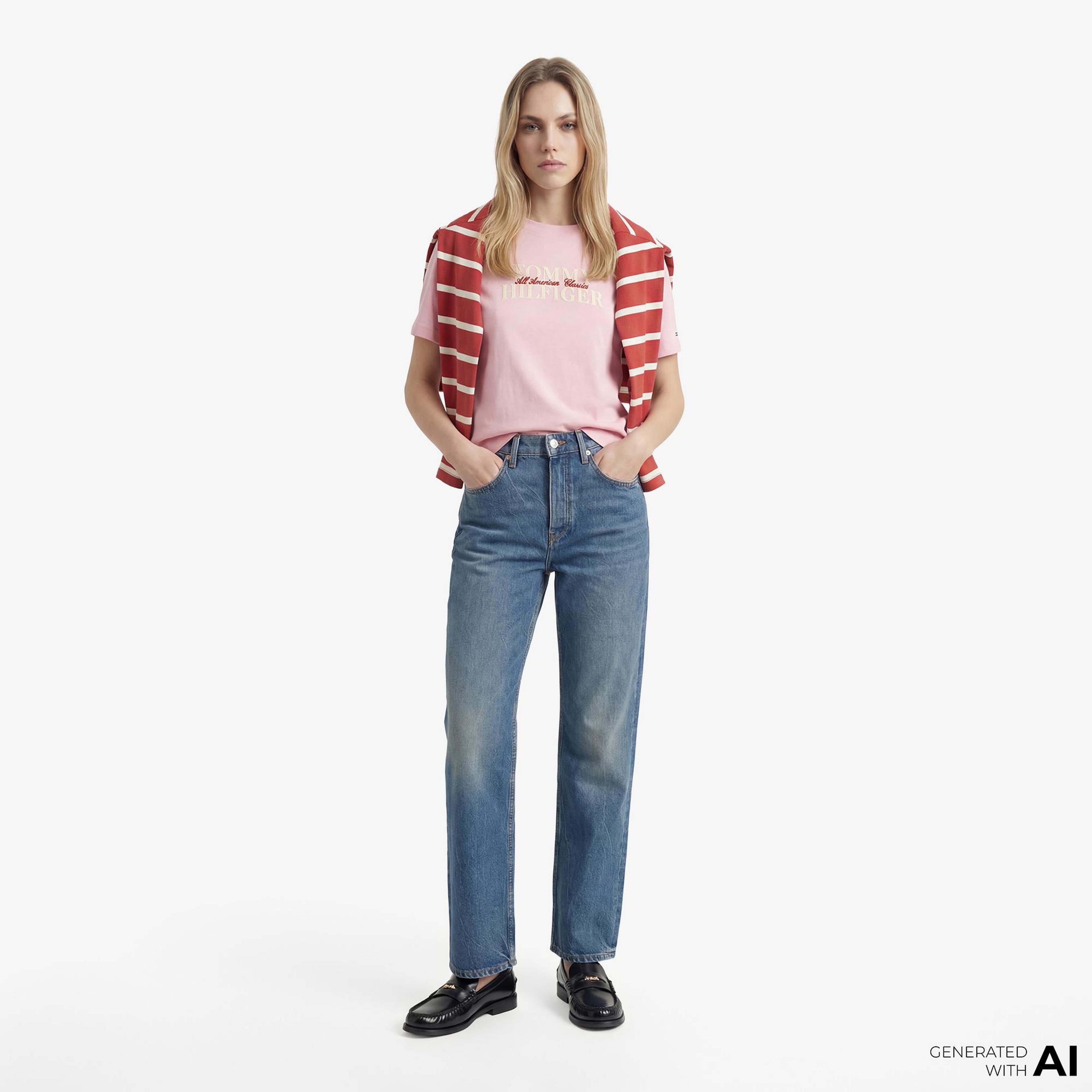 Tommy Hilfiger Classics Kadın Pembe T-Shirt