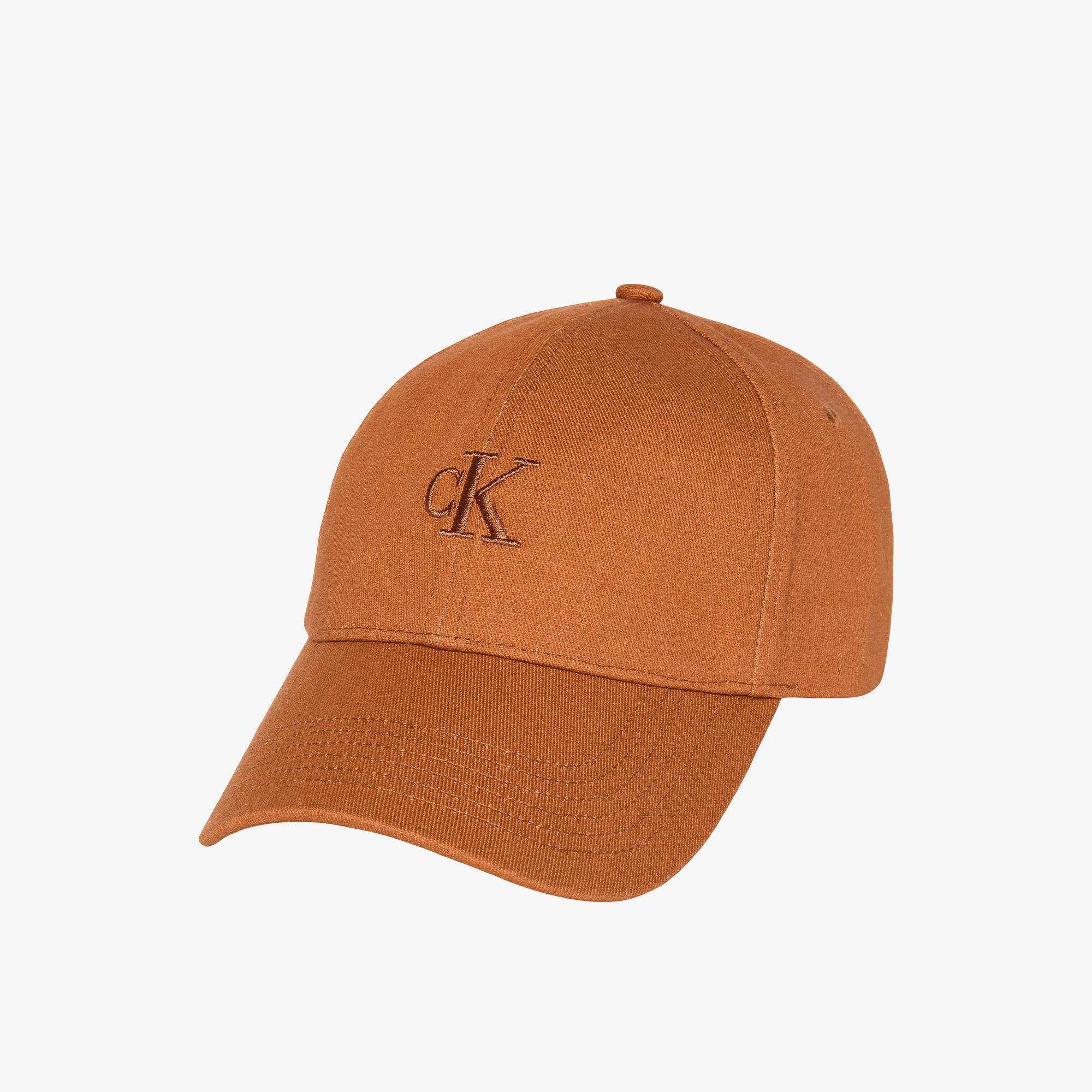 Calvin Klein Monogram Embroidery Baseball Kadın Kahverengi Şapka