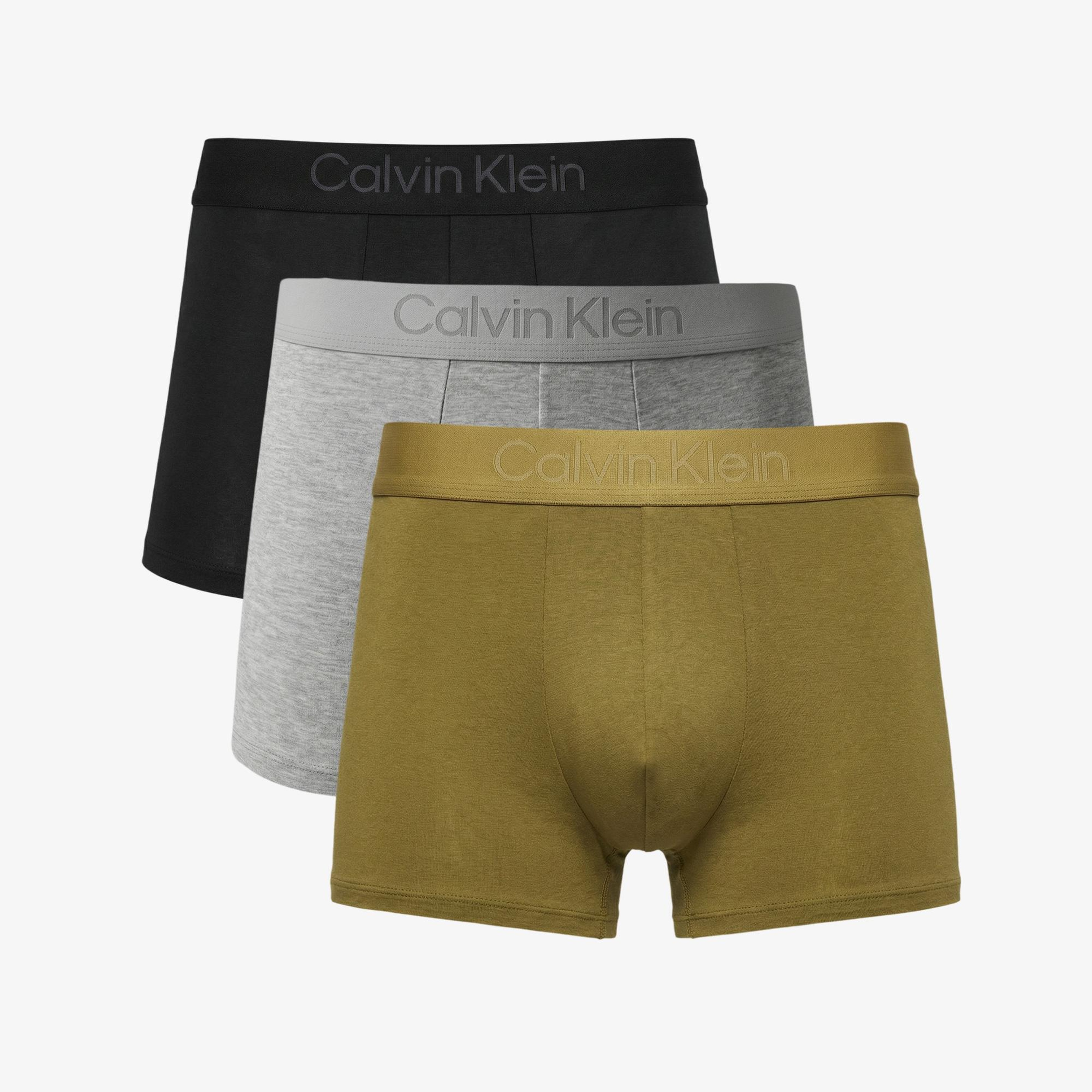 Calvin Klein Trunk 3'lü Erkek Gri Boxer