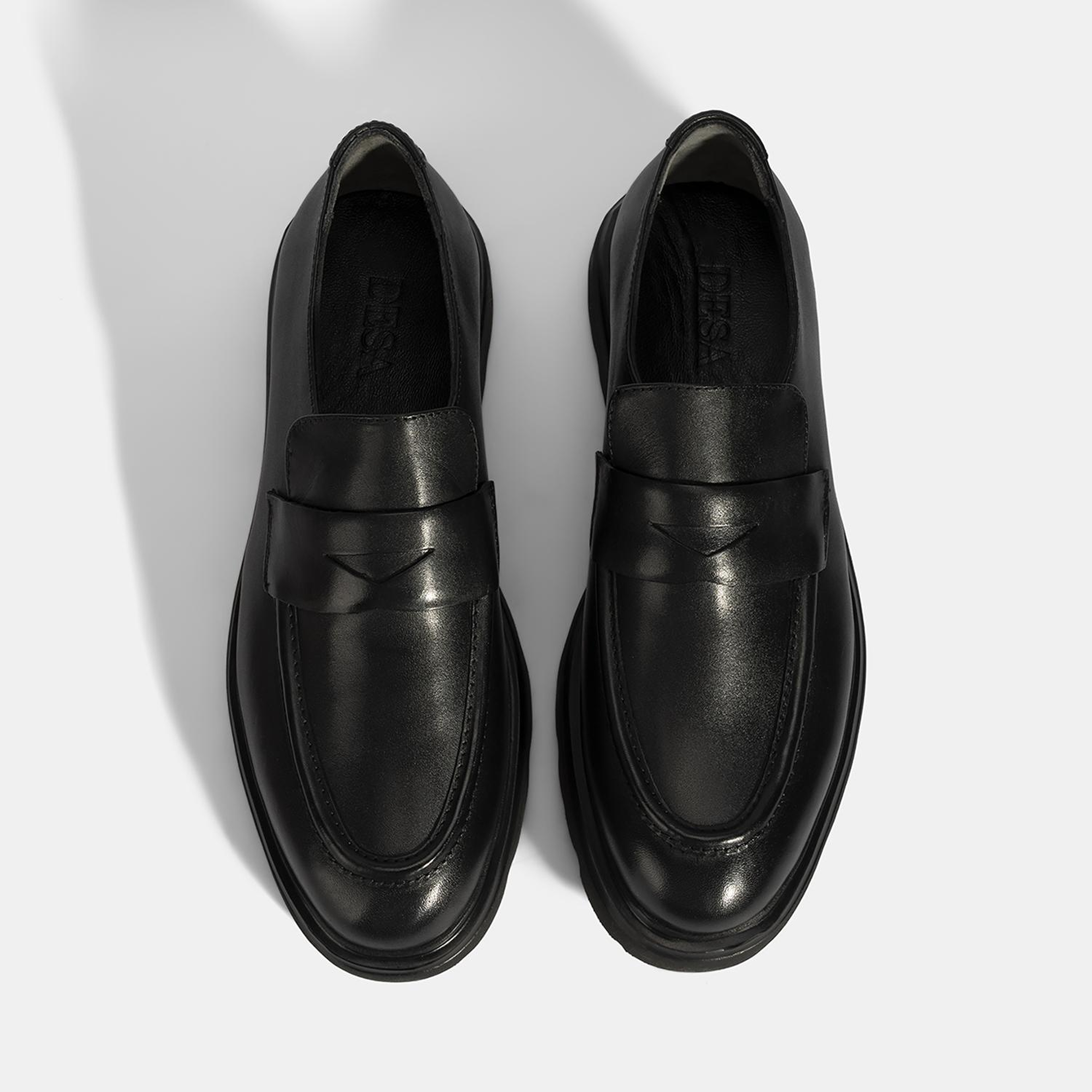 Erkek Siyah Deri Loafer