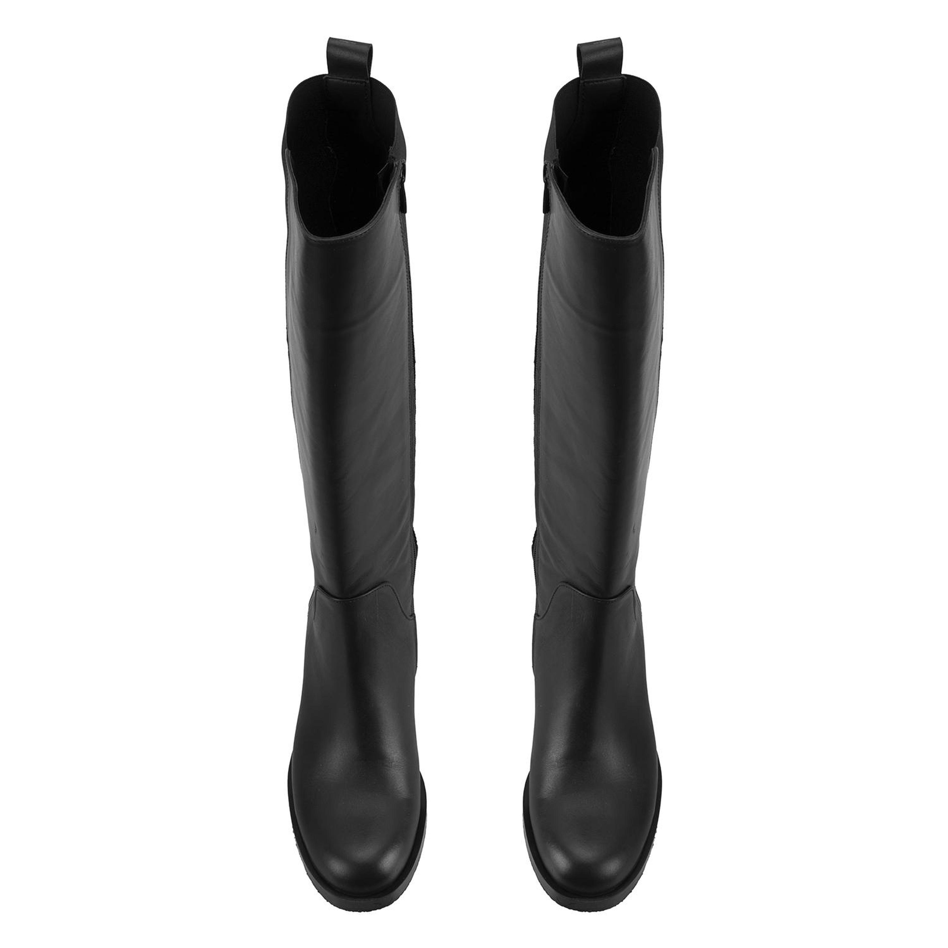 Kadın Siyah Deri Çizme