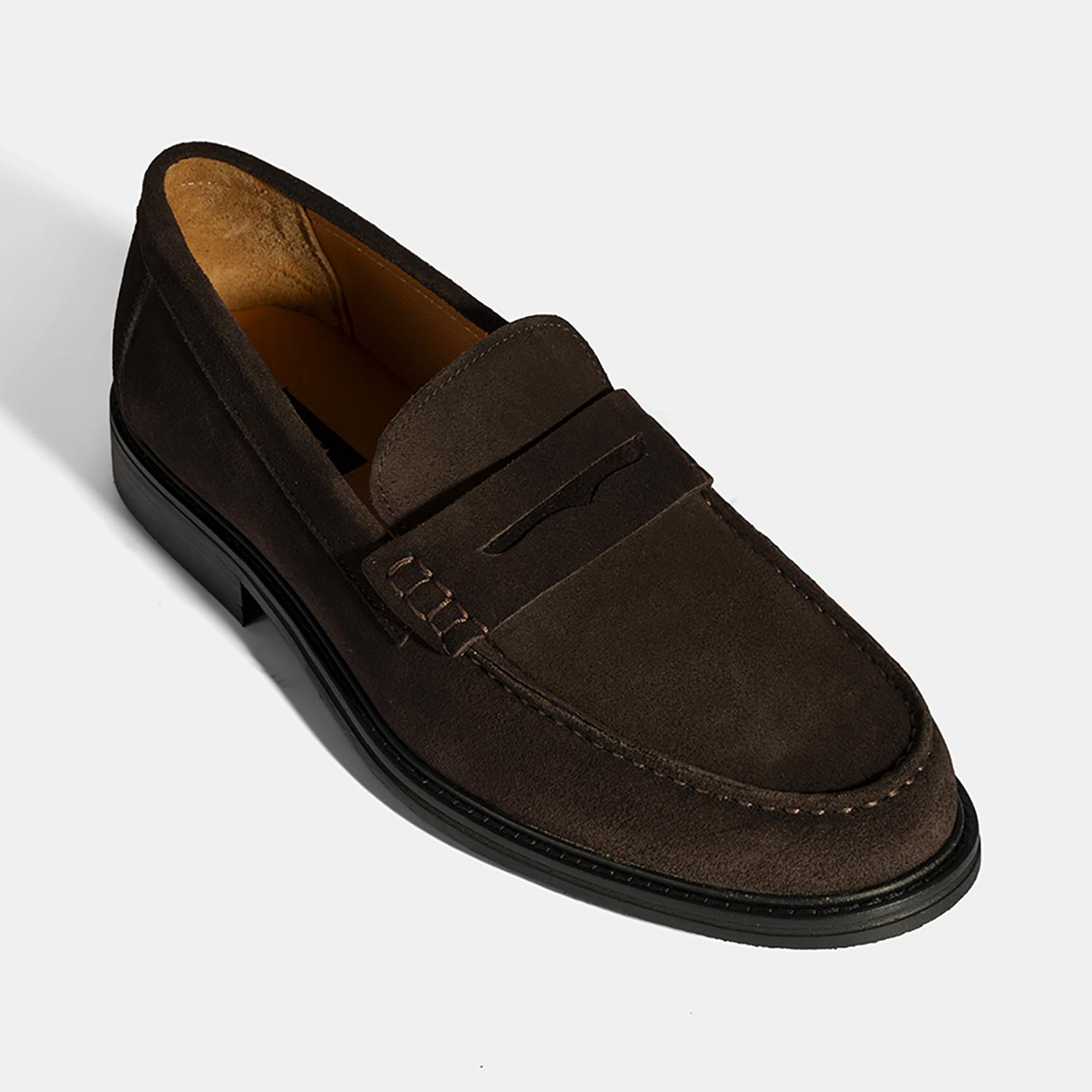 Erkek Kahve Süet Deri Loafer