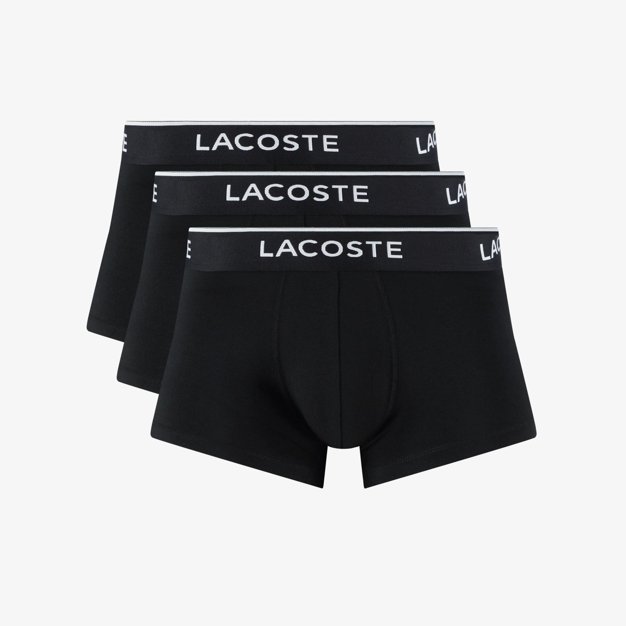 Lacoste Erkek 3'lü Siyah Boxer