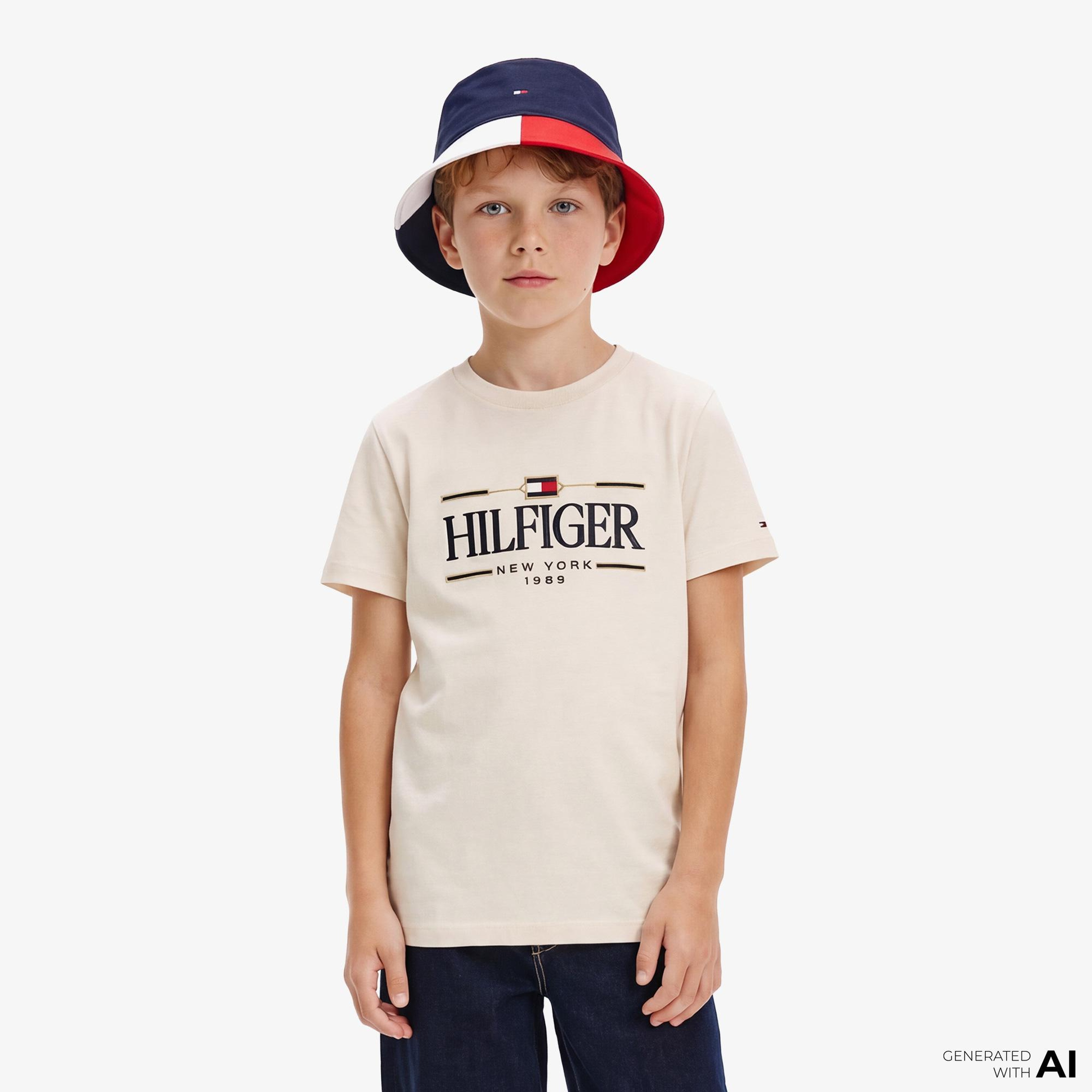 Tommy Hilfiger Icons Çocuk Beyaz T-Shirt
