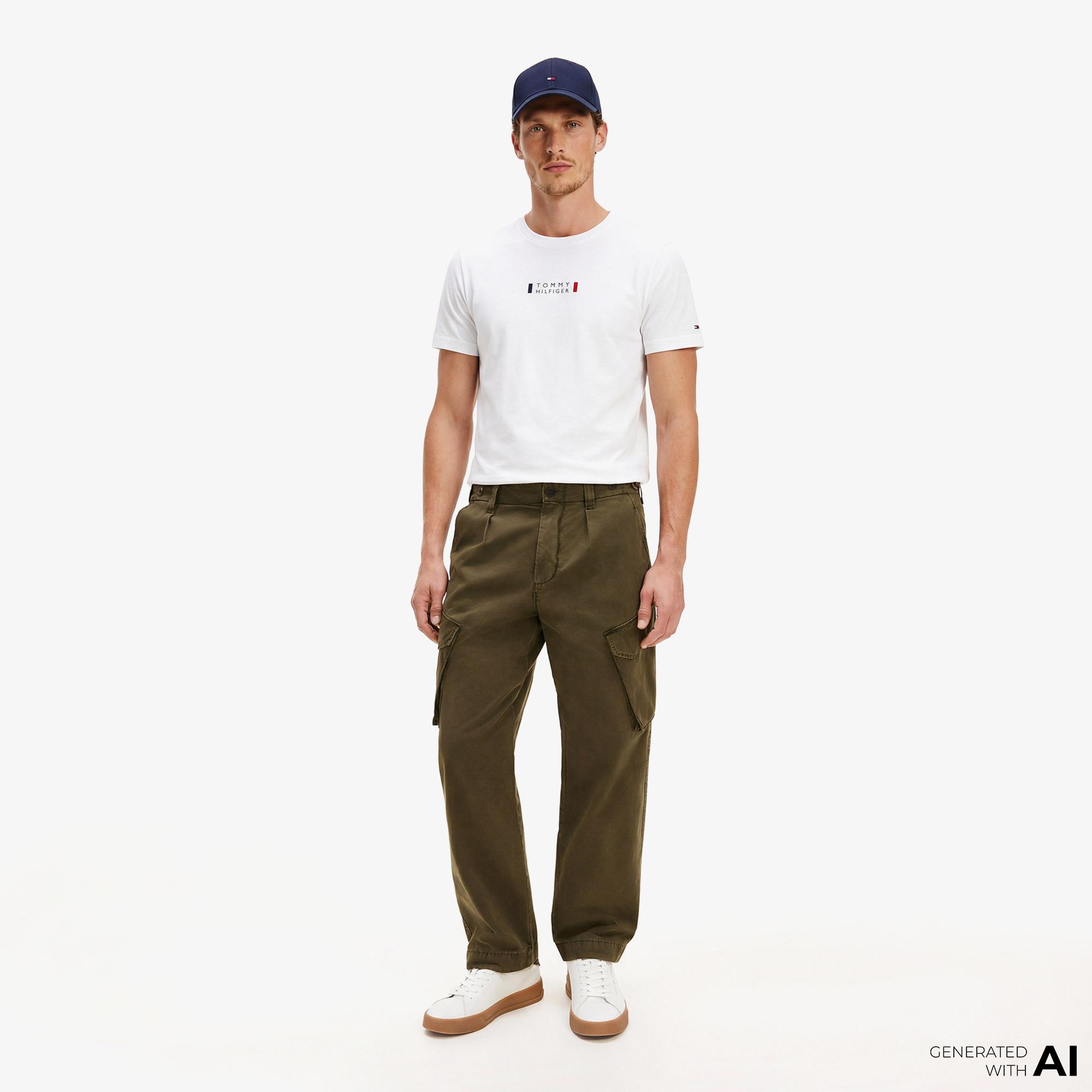 Tommy Hilfiger Brand Love Graphic Erkek Beyaz T-Shirt