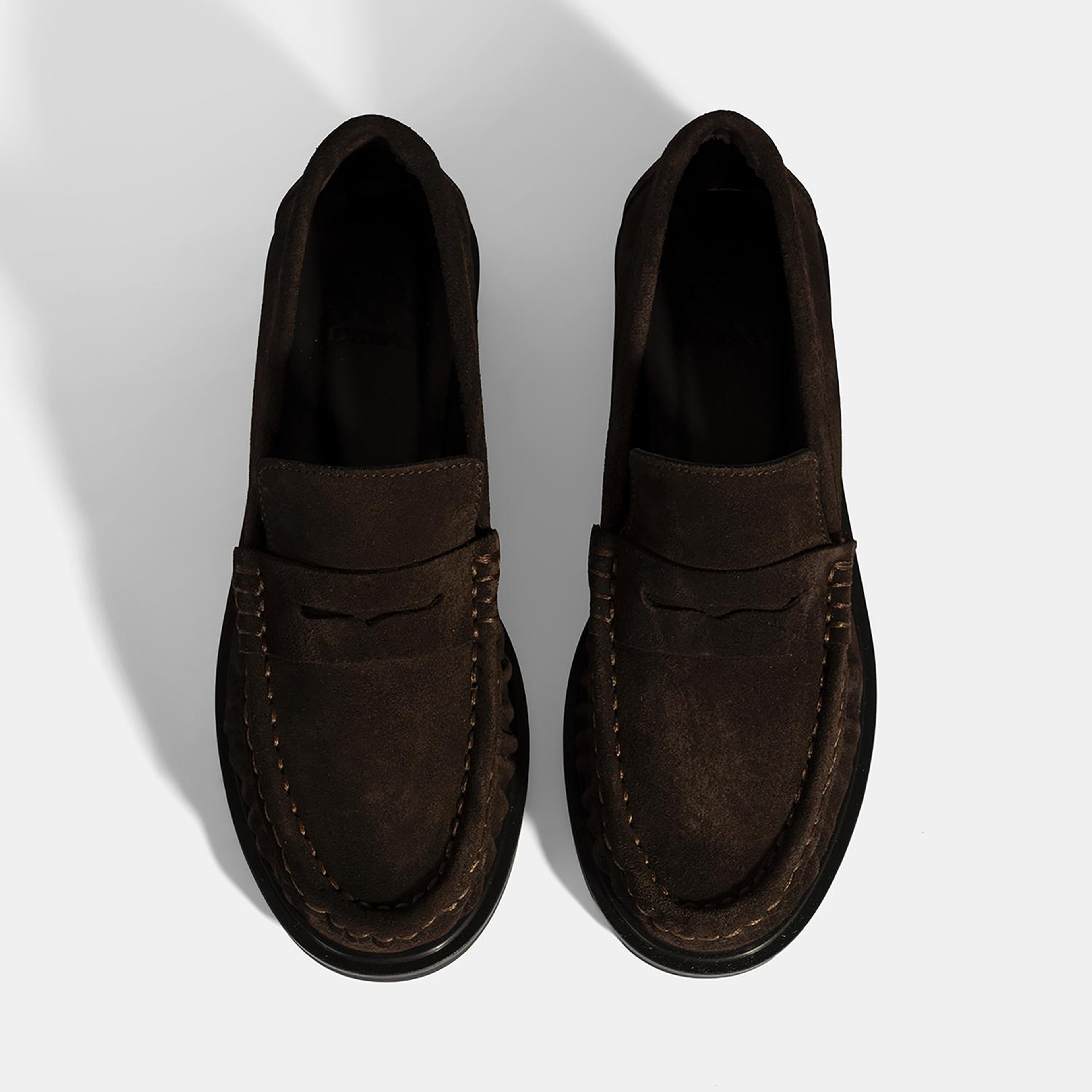 Kadın Taba Süet Deri Loafer
