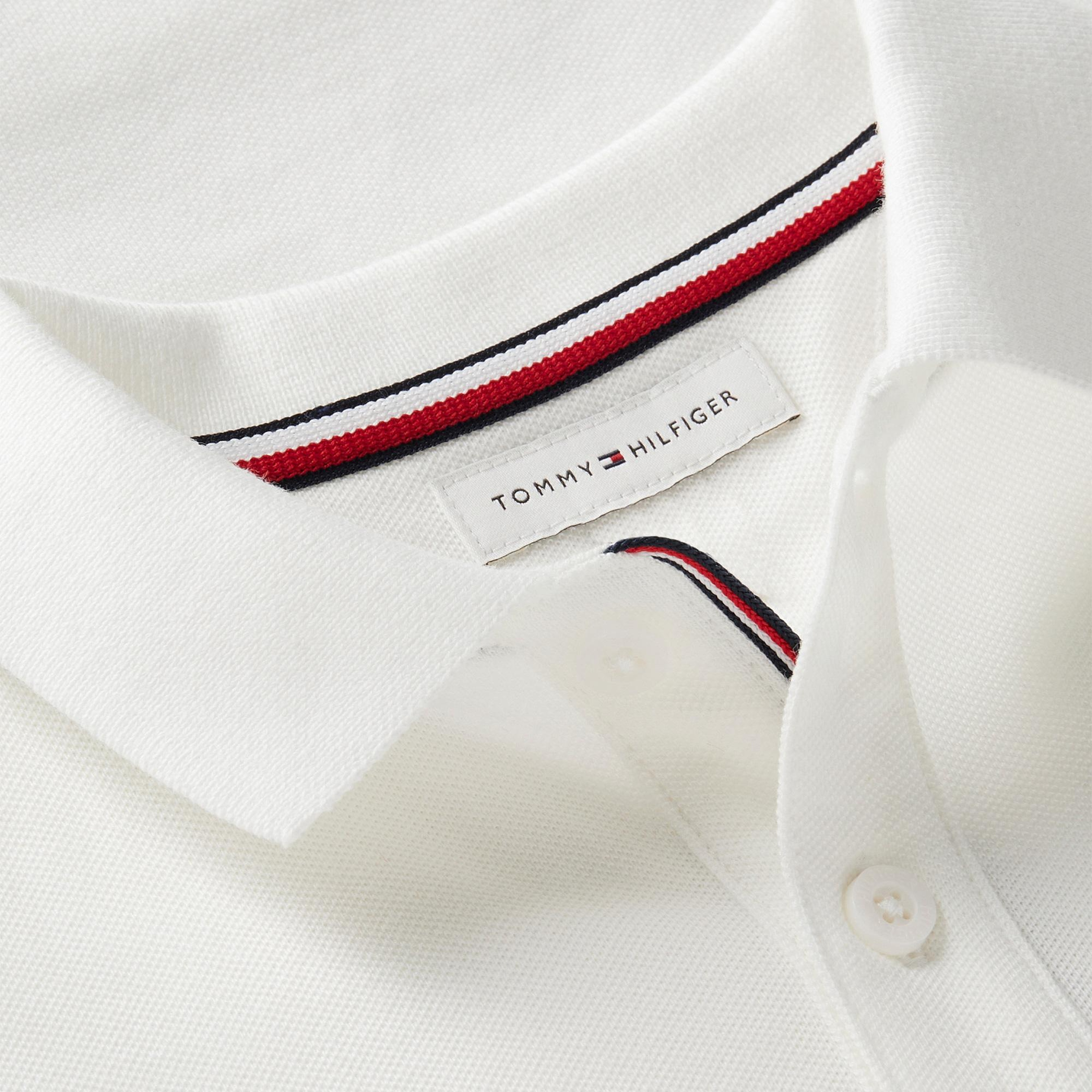 Tommy Hilfiger Essentials Çocuk Beyaz Polo Yaka T-Shirt