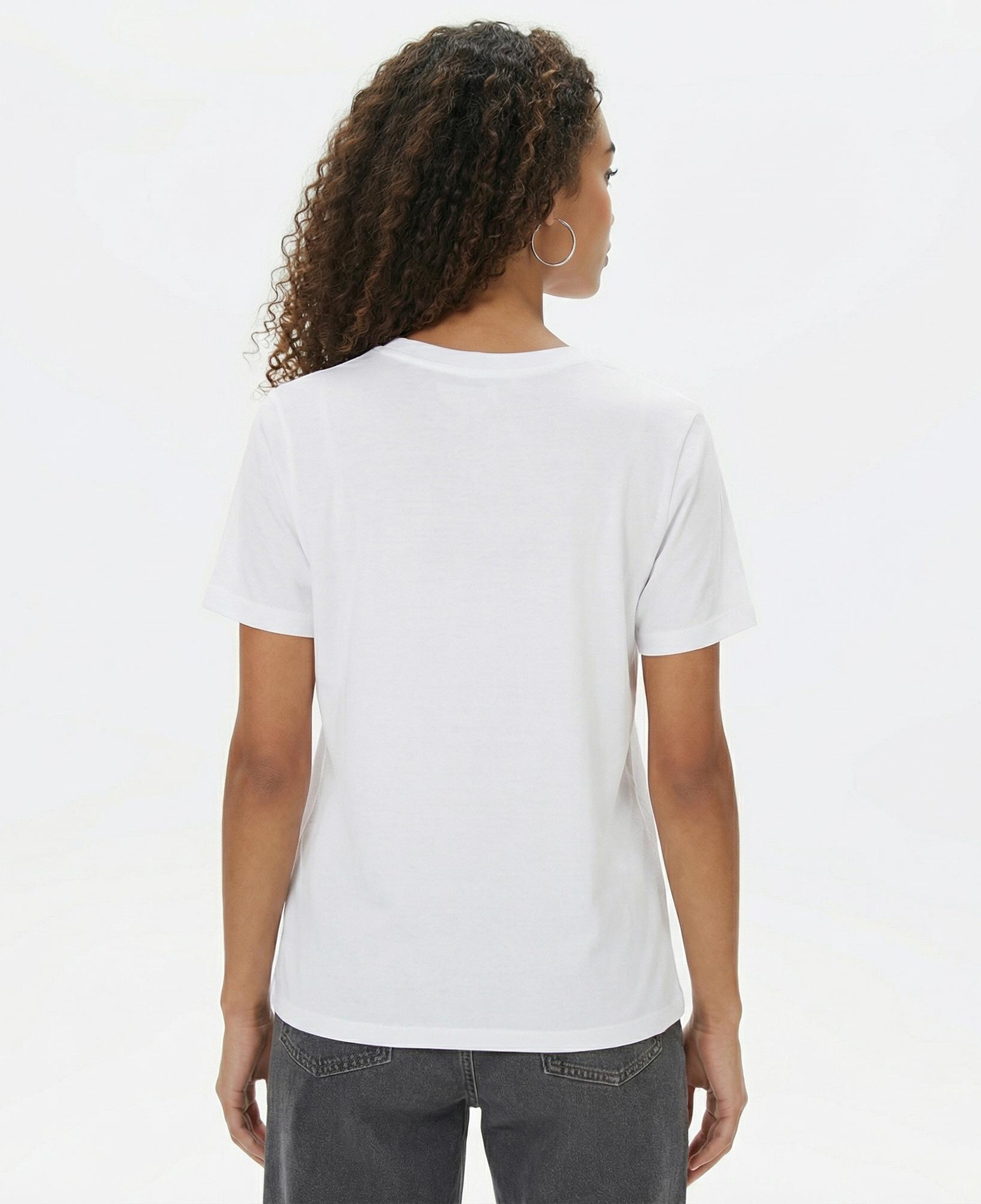 Tommy Hilfiger Corp Logo Kadın Beyaz Crop T-Shirt