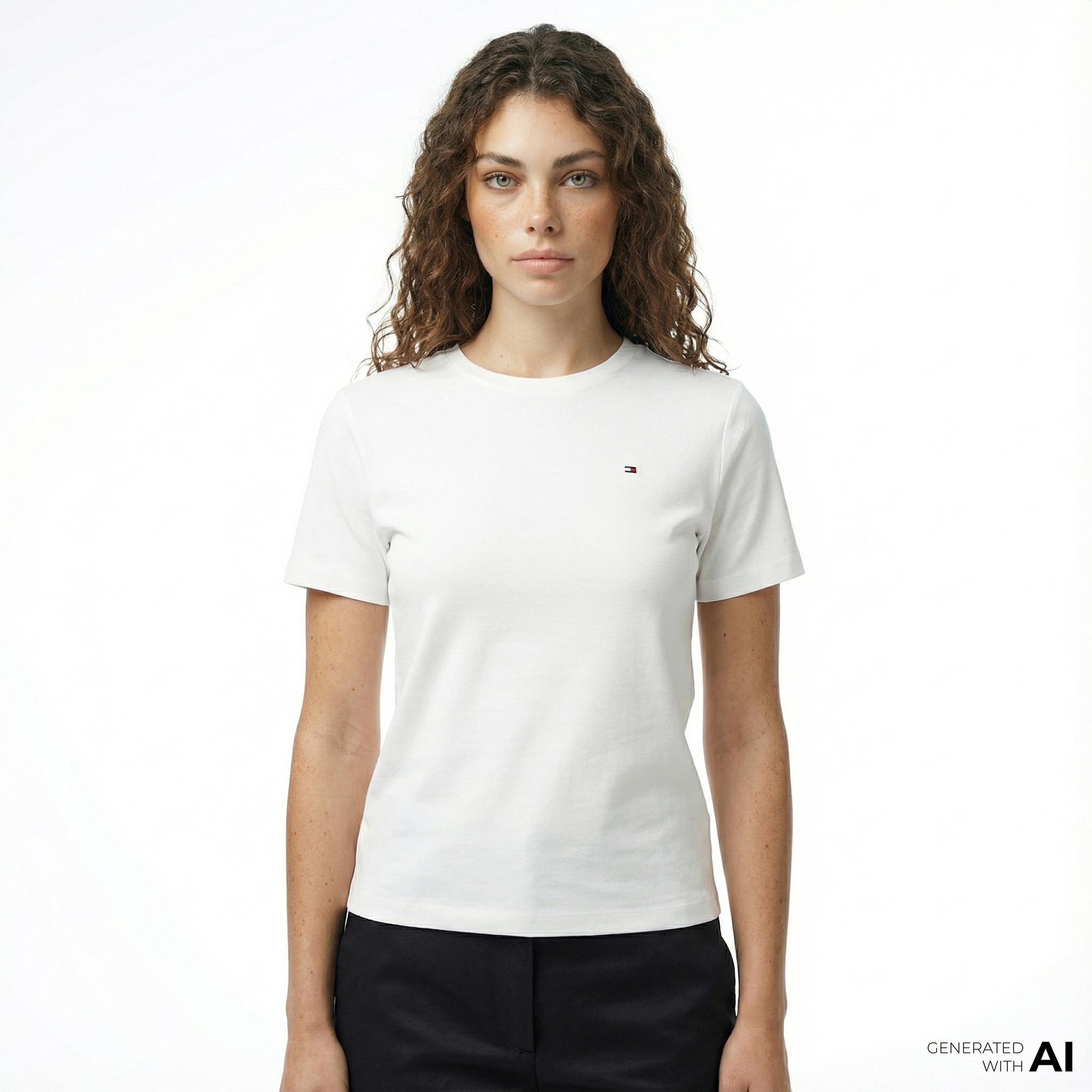 Tommy Hilfiger Cody Kadın Beyaz T-Shirt