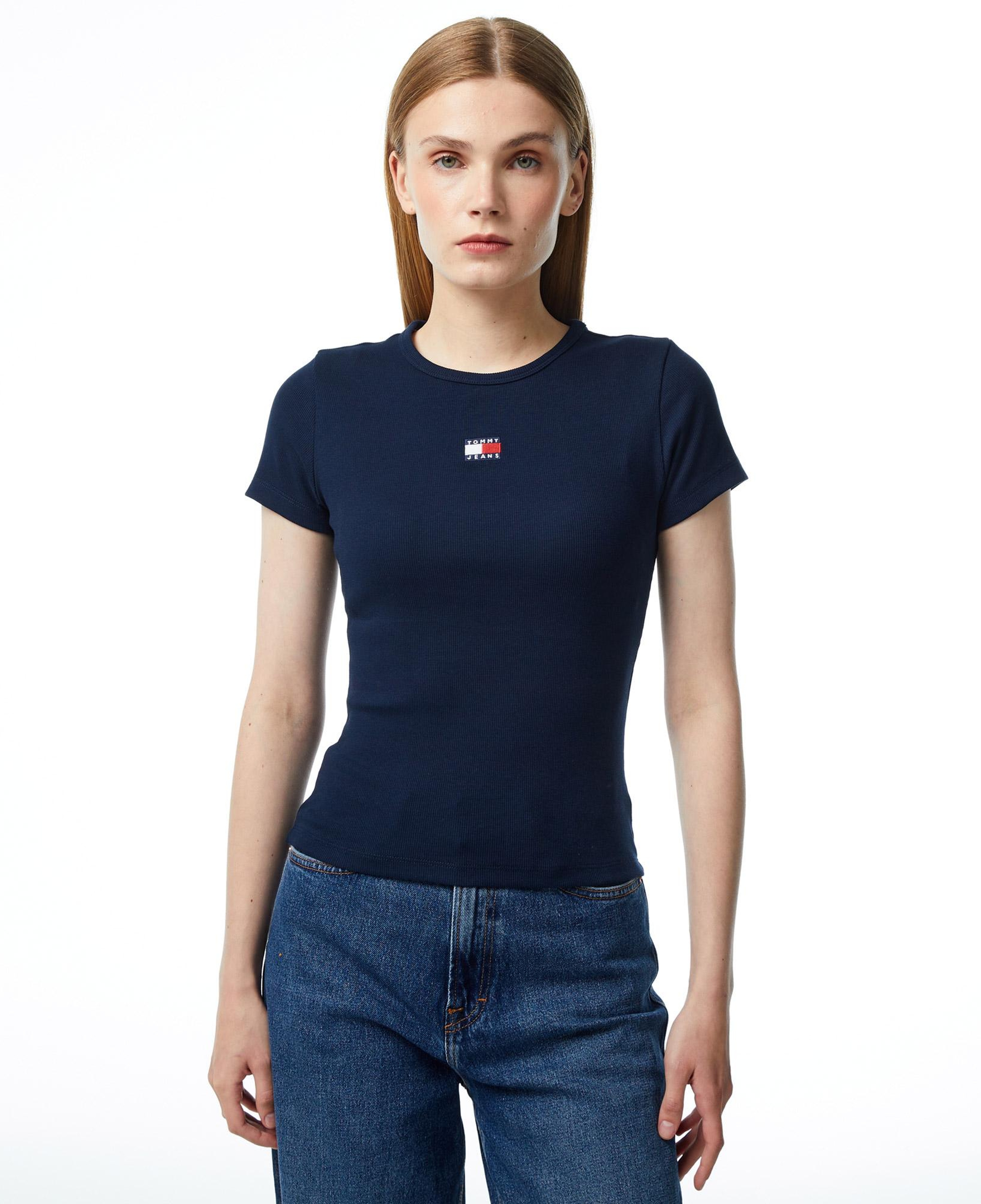 Tommy Hilfiger Badge Kadın Lacivert T-Shirt