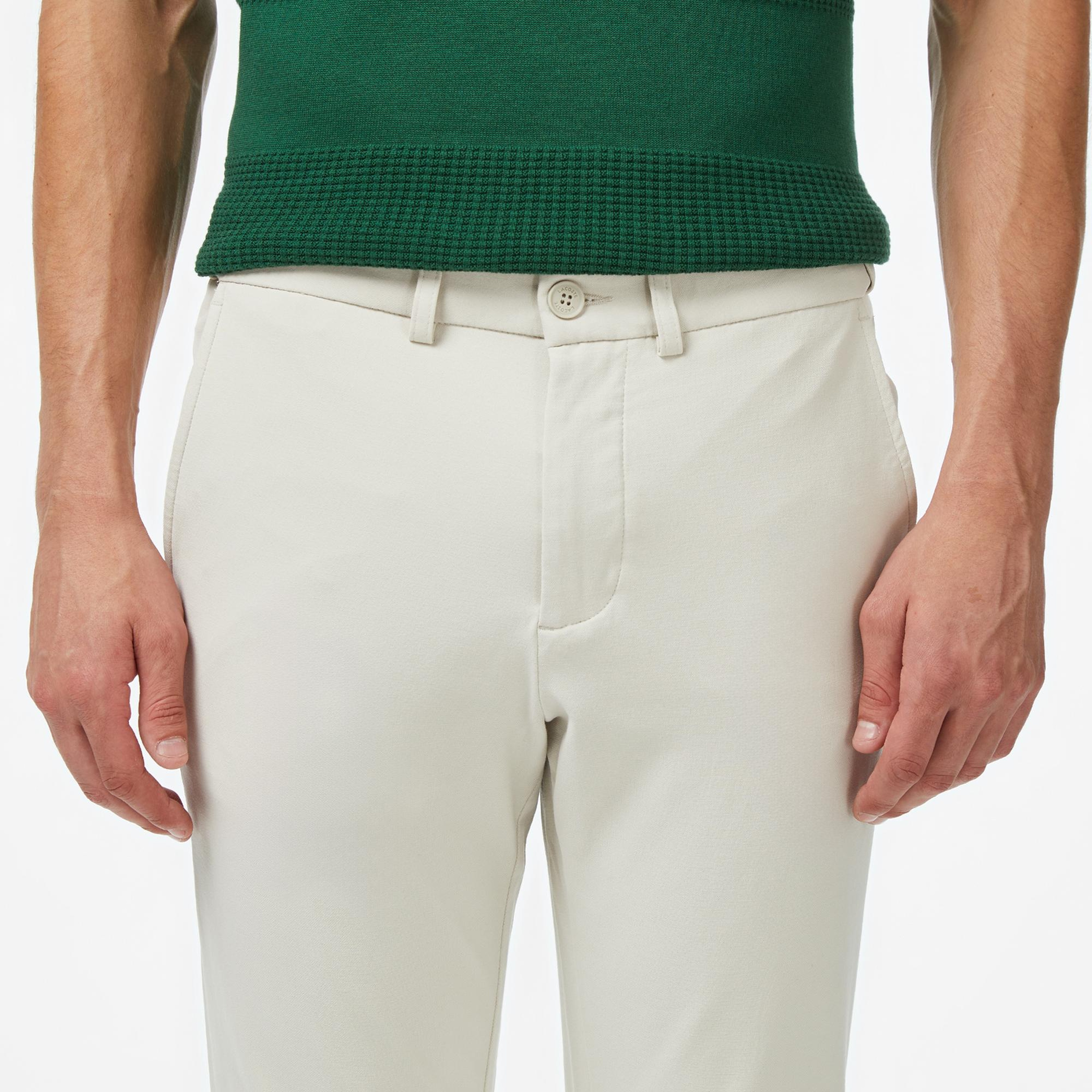 Lacoste Erkek Slim Fit Gri Chino Pantolon