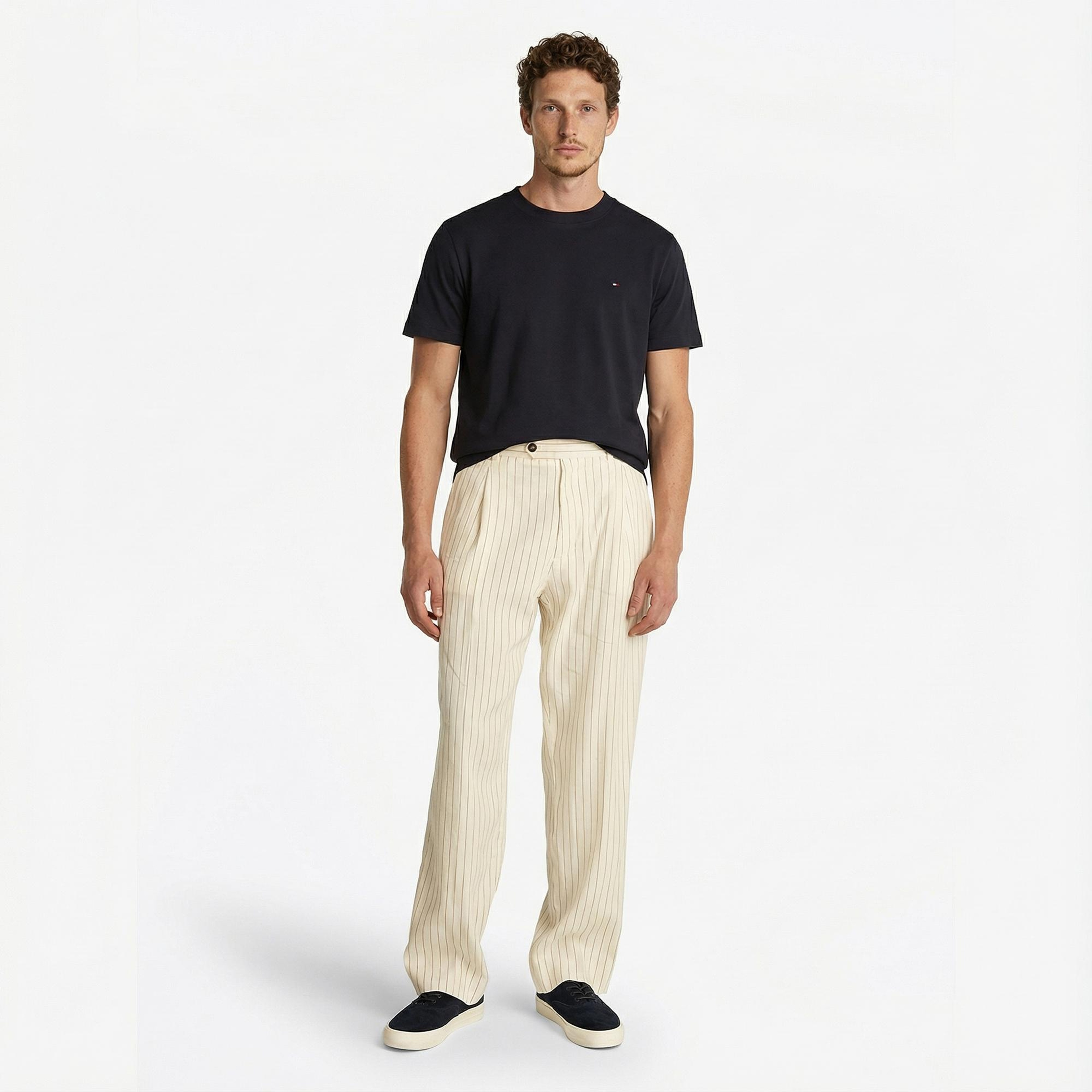 Tommy Hilfiger Elevated Essentials Erkek Lacivert T-Shirt