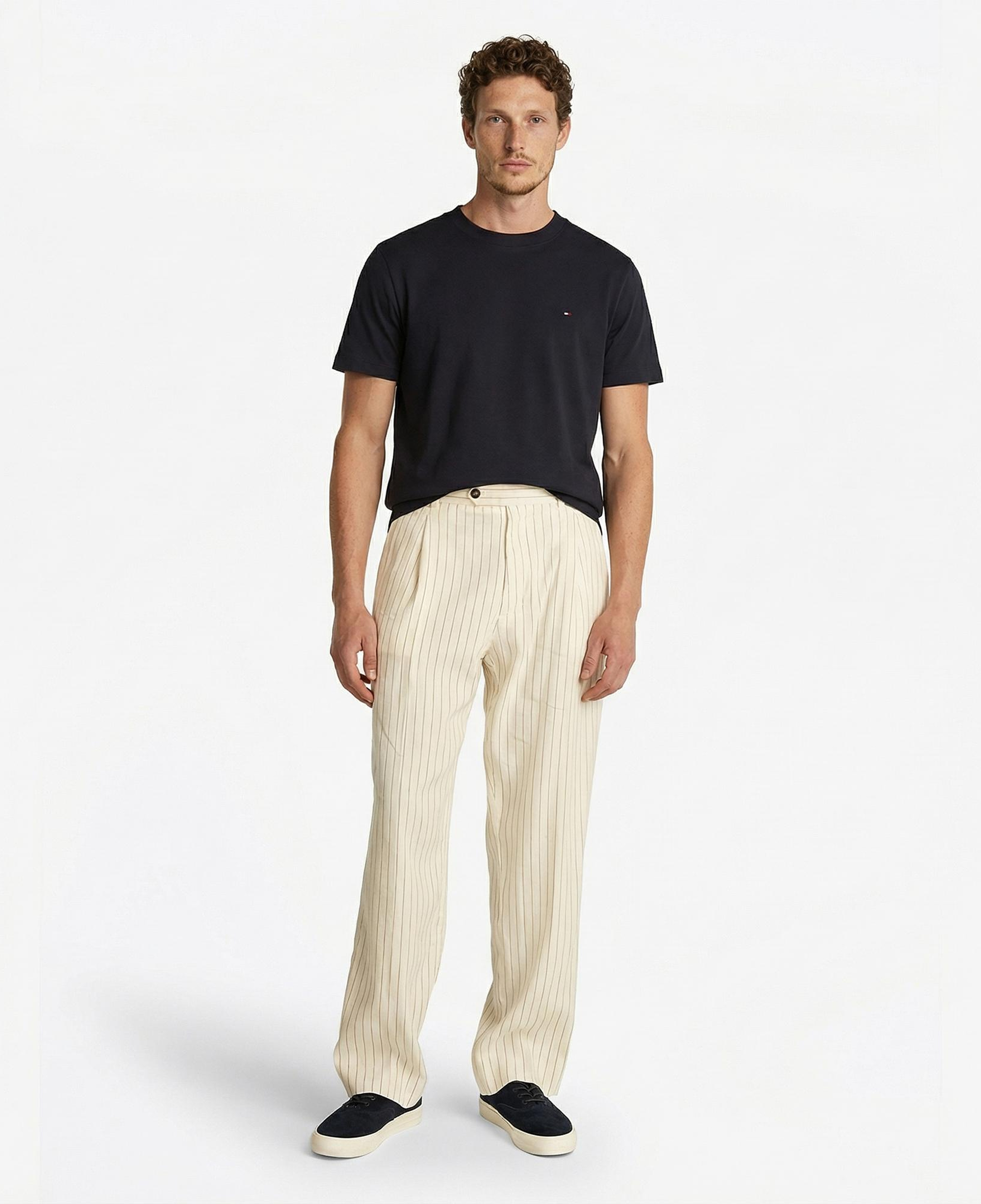 Tommy Hilfiger Elevated Essentials Erkek Lacivert T-Shirt