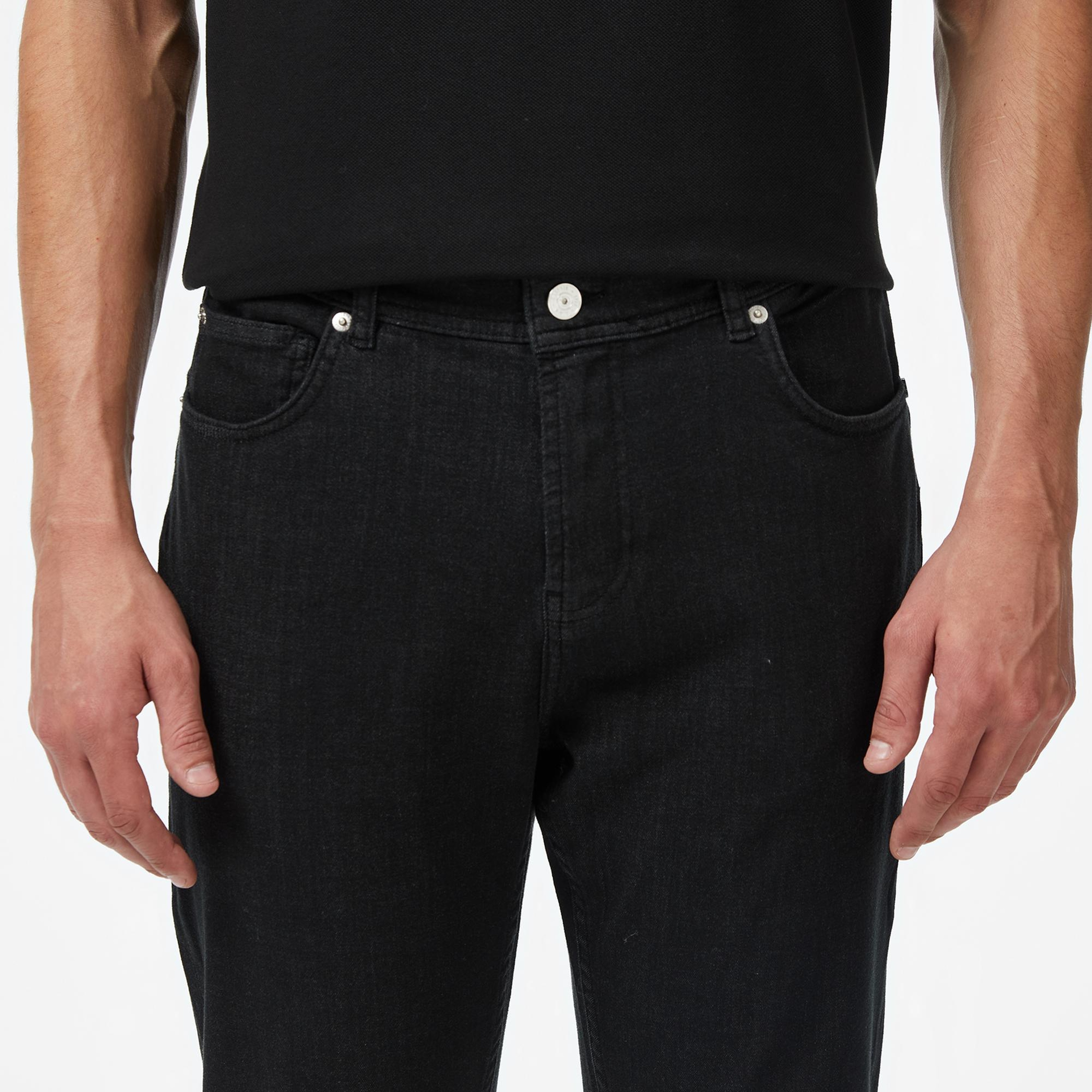 Lacoste Erkek Slim Fit Siyah Jean Pantolon