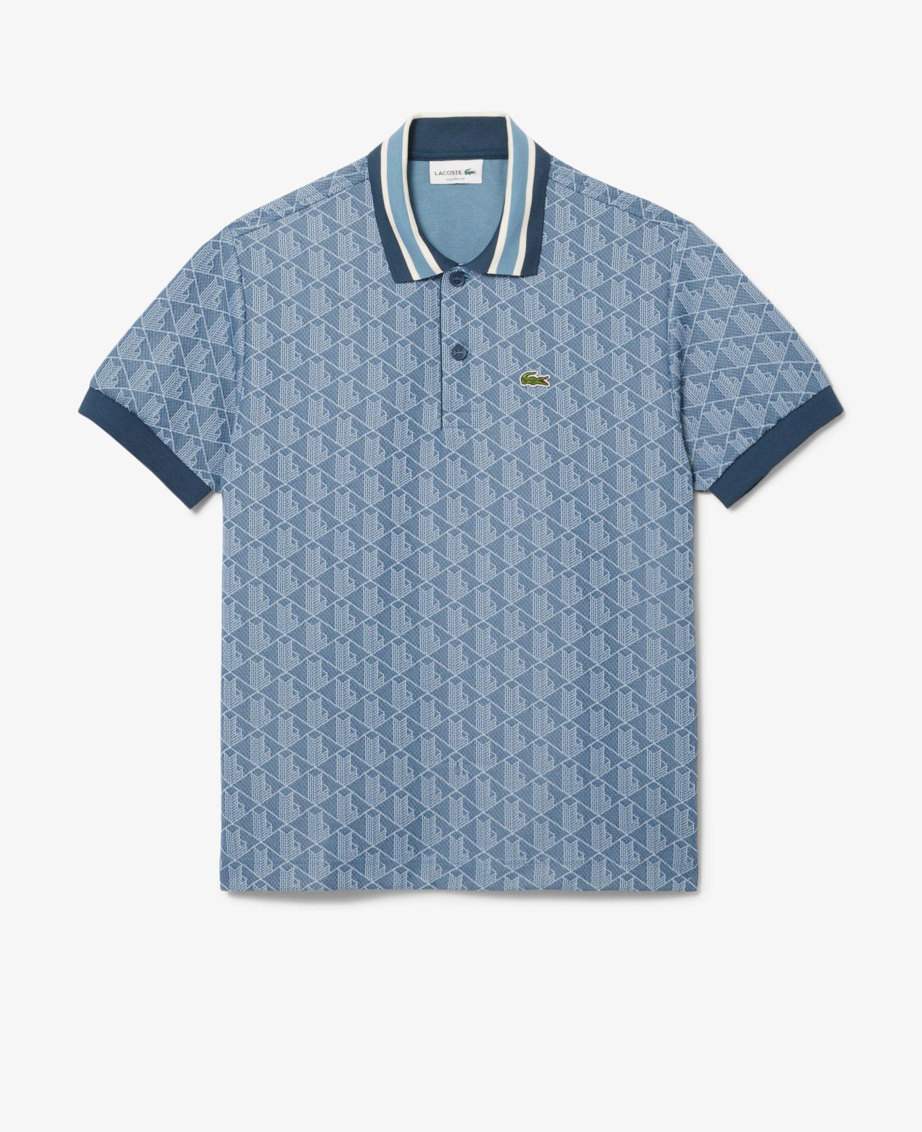 Lacoste Erkek Classic Fit Monogram Mavi Polo