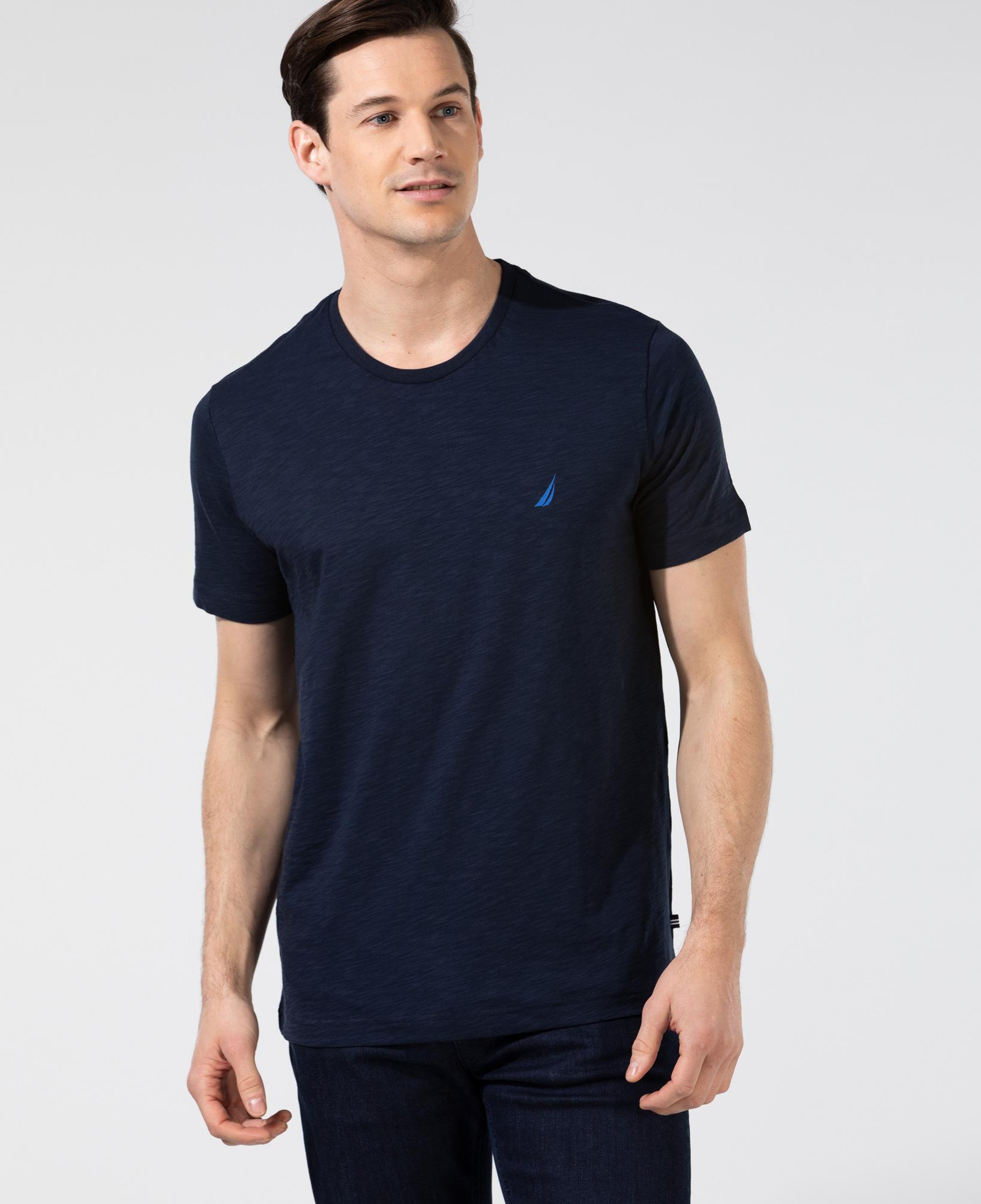 Nautica Erkek Lacivert Standart Fit T-Shirt